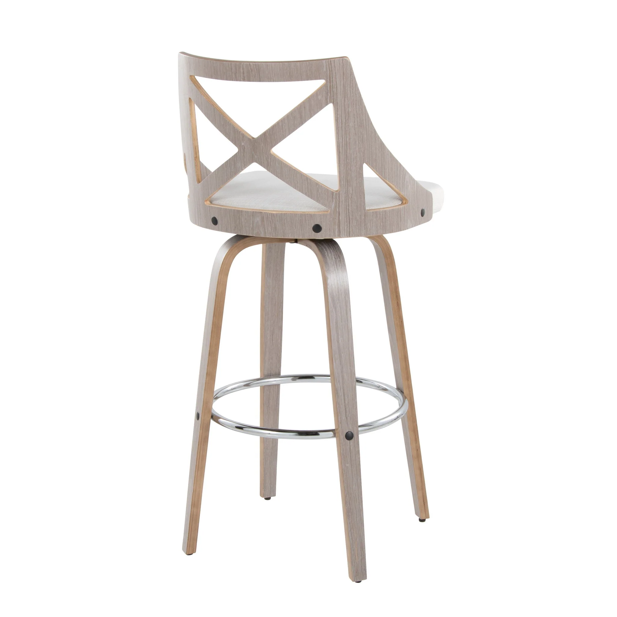 Charlotte - Farmhouse Fixed Height Bar Stool With Round Footrest (Set of 2) - Image 9
