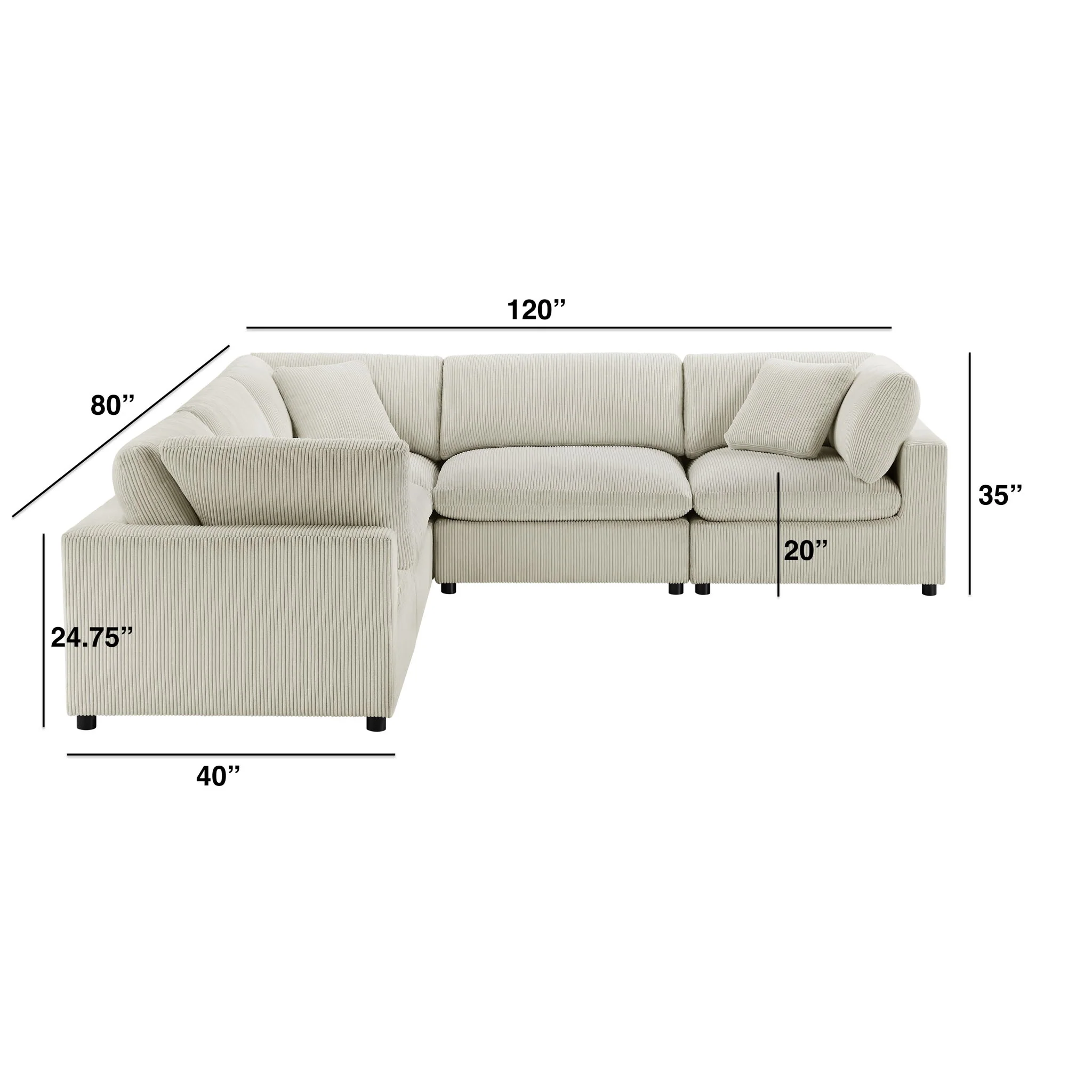 Chelsea - Modular 5 Piece Sectional - Image 15