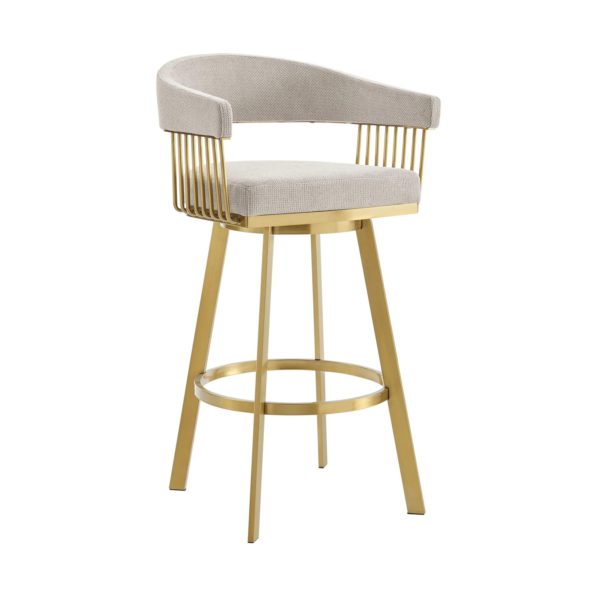 Chelsea - Swivel Fabric Stool - Image 4