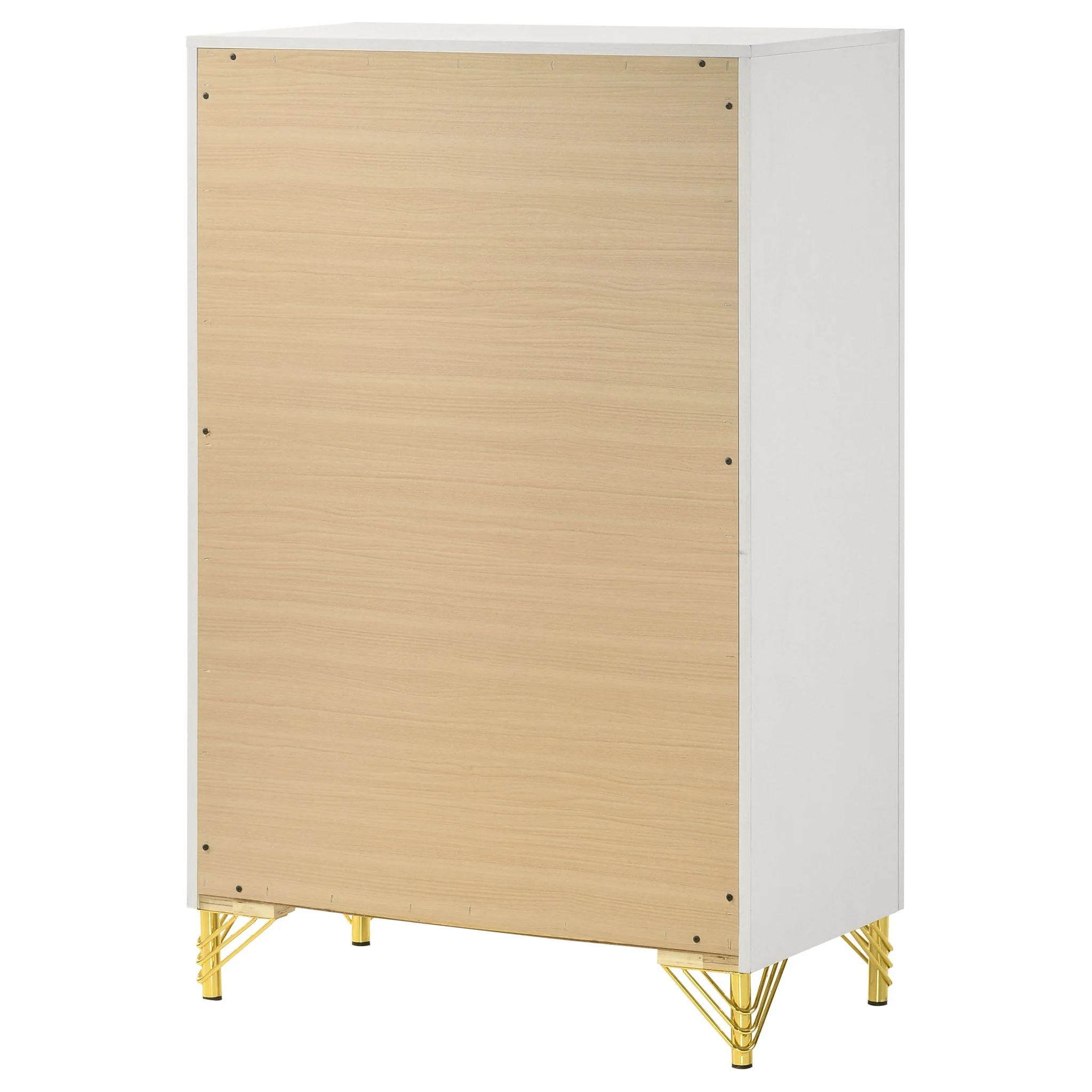 Chesney - 5 Drawer Chest With Trim - White - Image 3