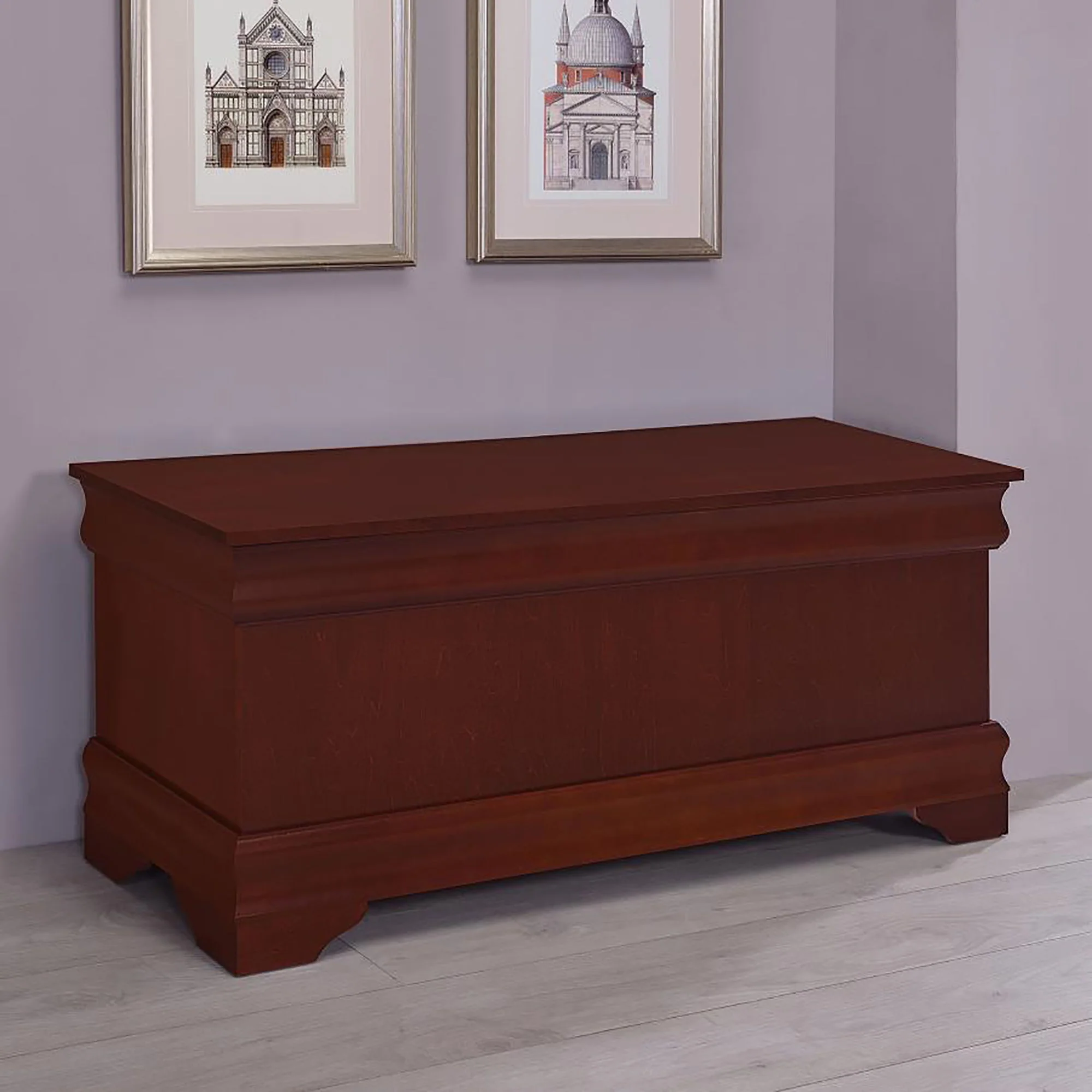 Chest With Curved Moldings And Bracket Feet - Brown - Image 9