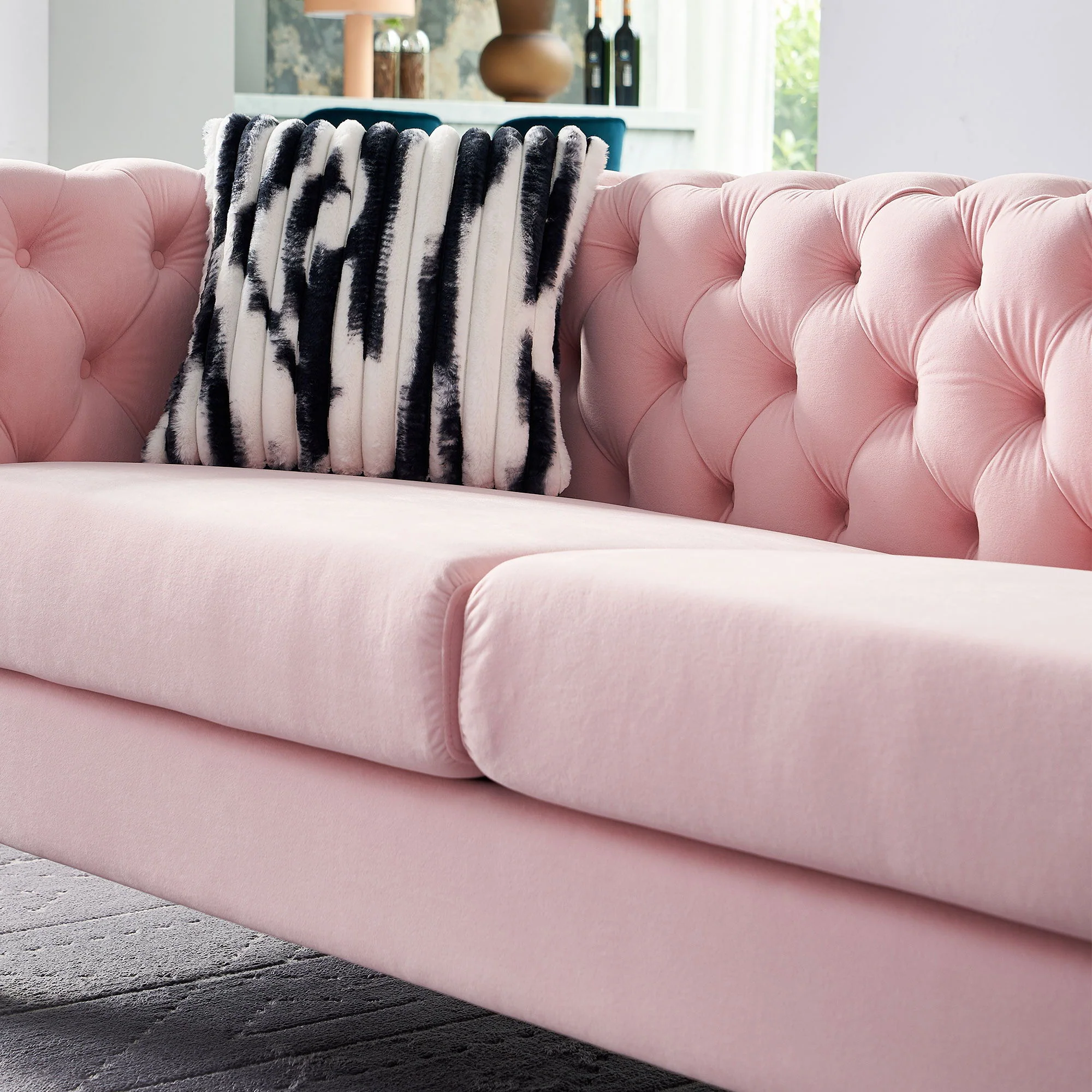 Chesterfield - Modern Tufted Living Room Sofa, 84.25''W Couch - Image 14