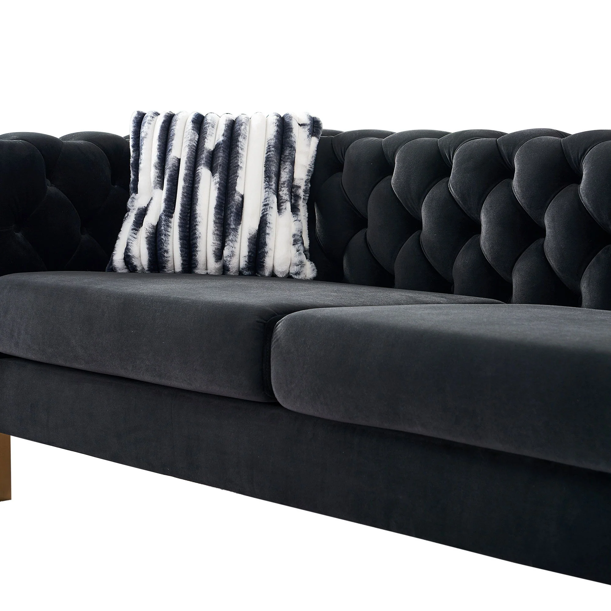 Chesterfield - Modern Tufted Living Room Sofa, 84.25''W Couch - Image 23