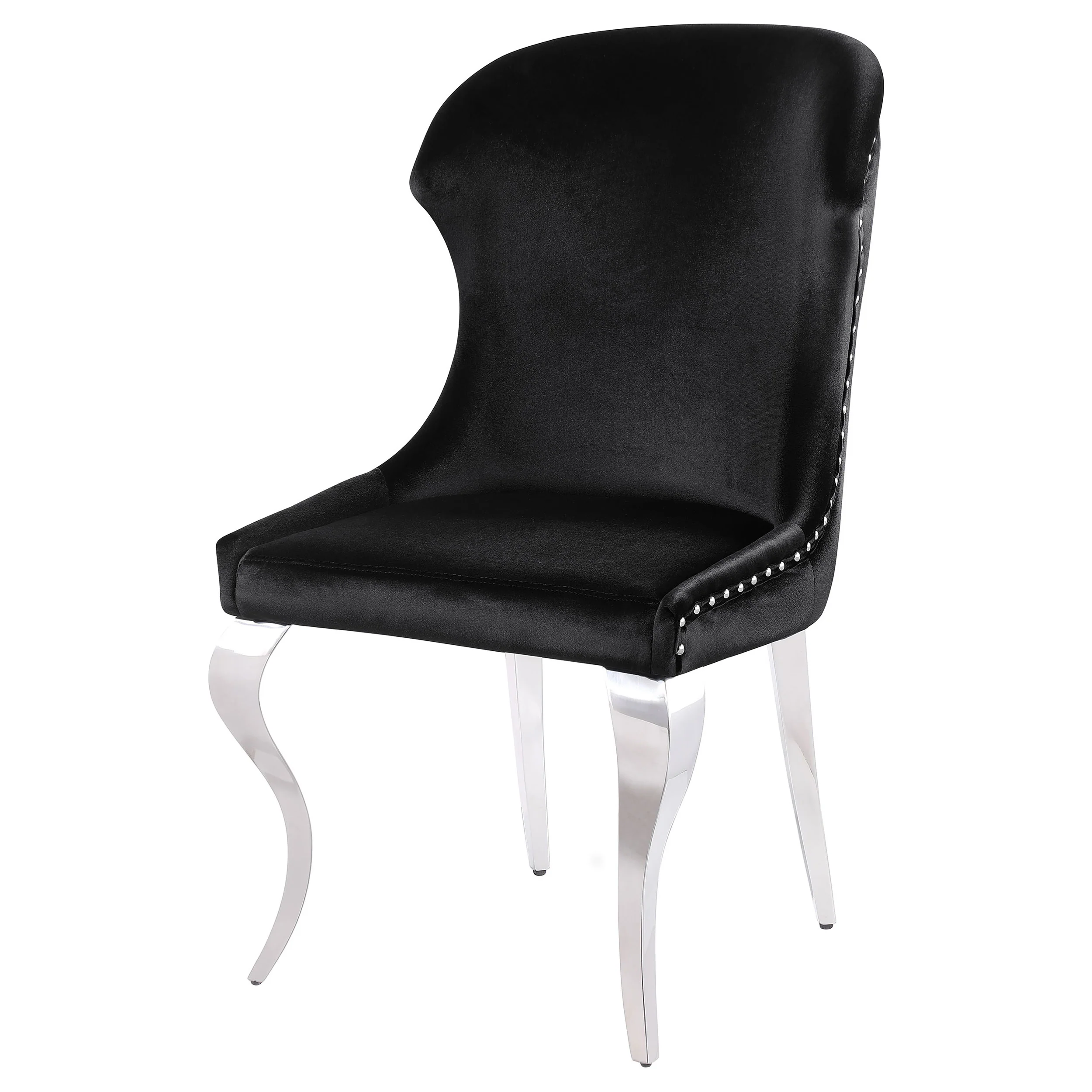 Cheyanne Upholstered Dining Side Chair Black Set of 2 - Image 5