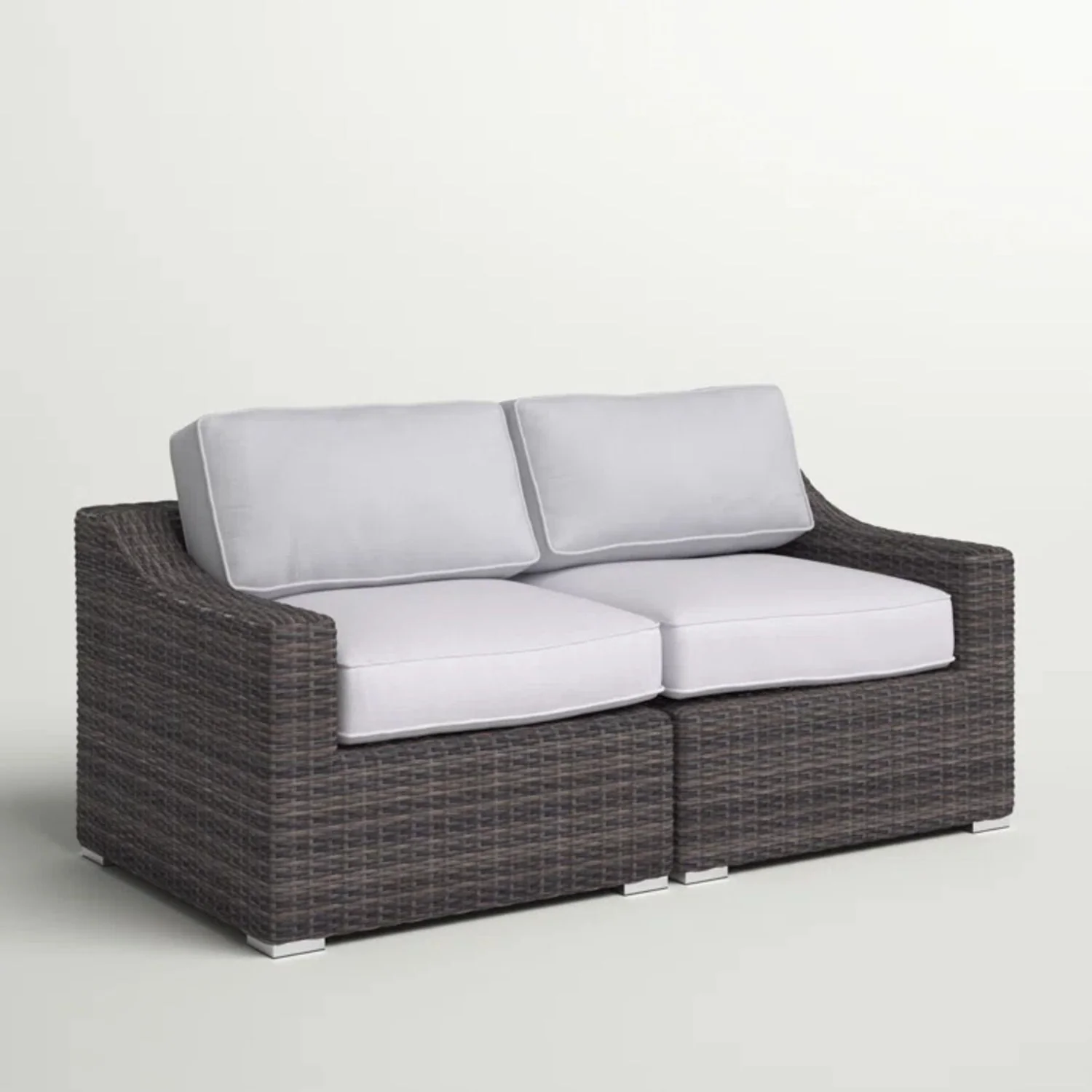 Chic Wide Outdoor Loveseat With Cushions - Image 3