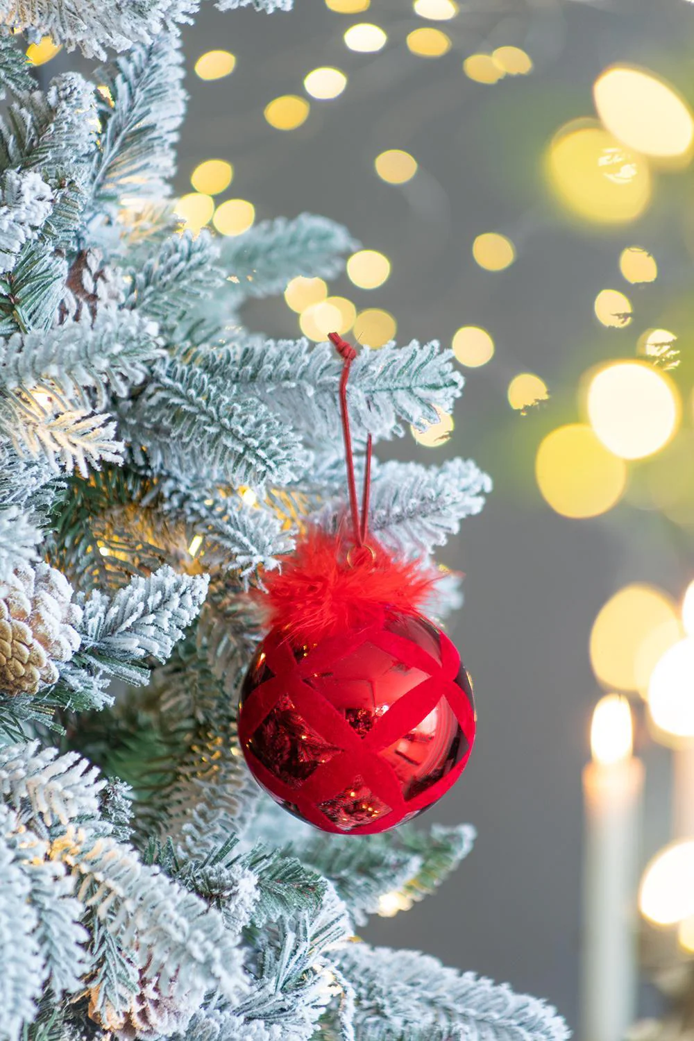 Christmas Ball Ornaments, Decorative Hanging Ball Tree Ornaments For Holiday Party Decorations - Image 2