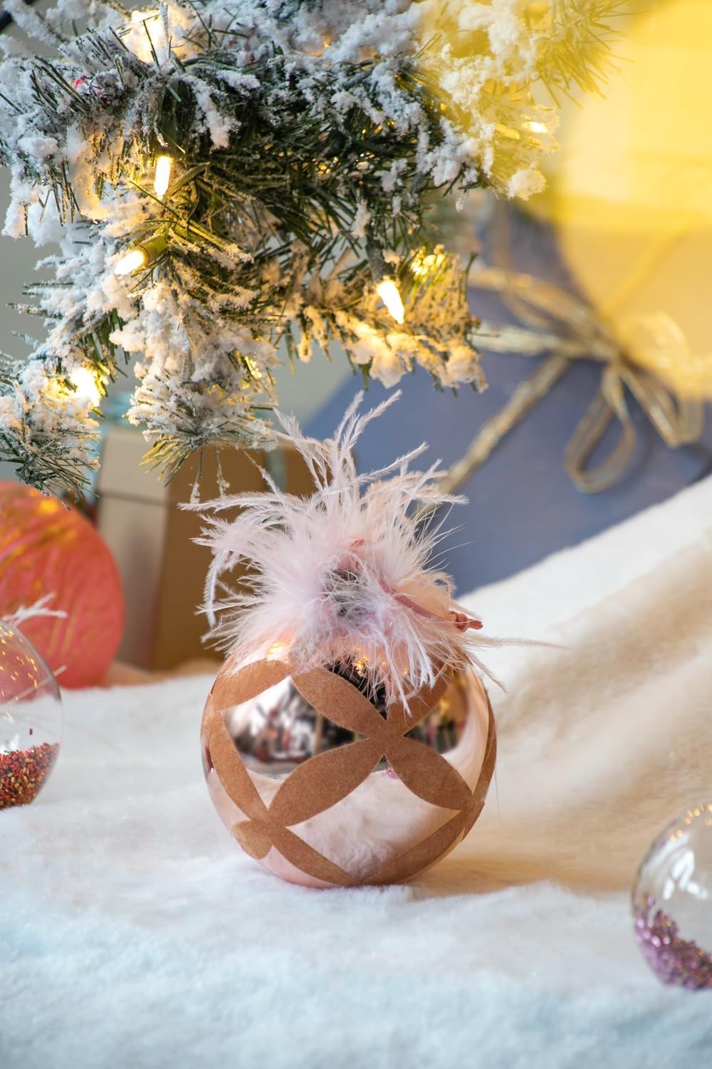 Christmas Ball Ornaments, Decorative Hanging Ball Tree Ornaments For Holiday Party Decorations - Image 3