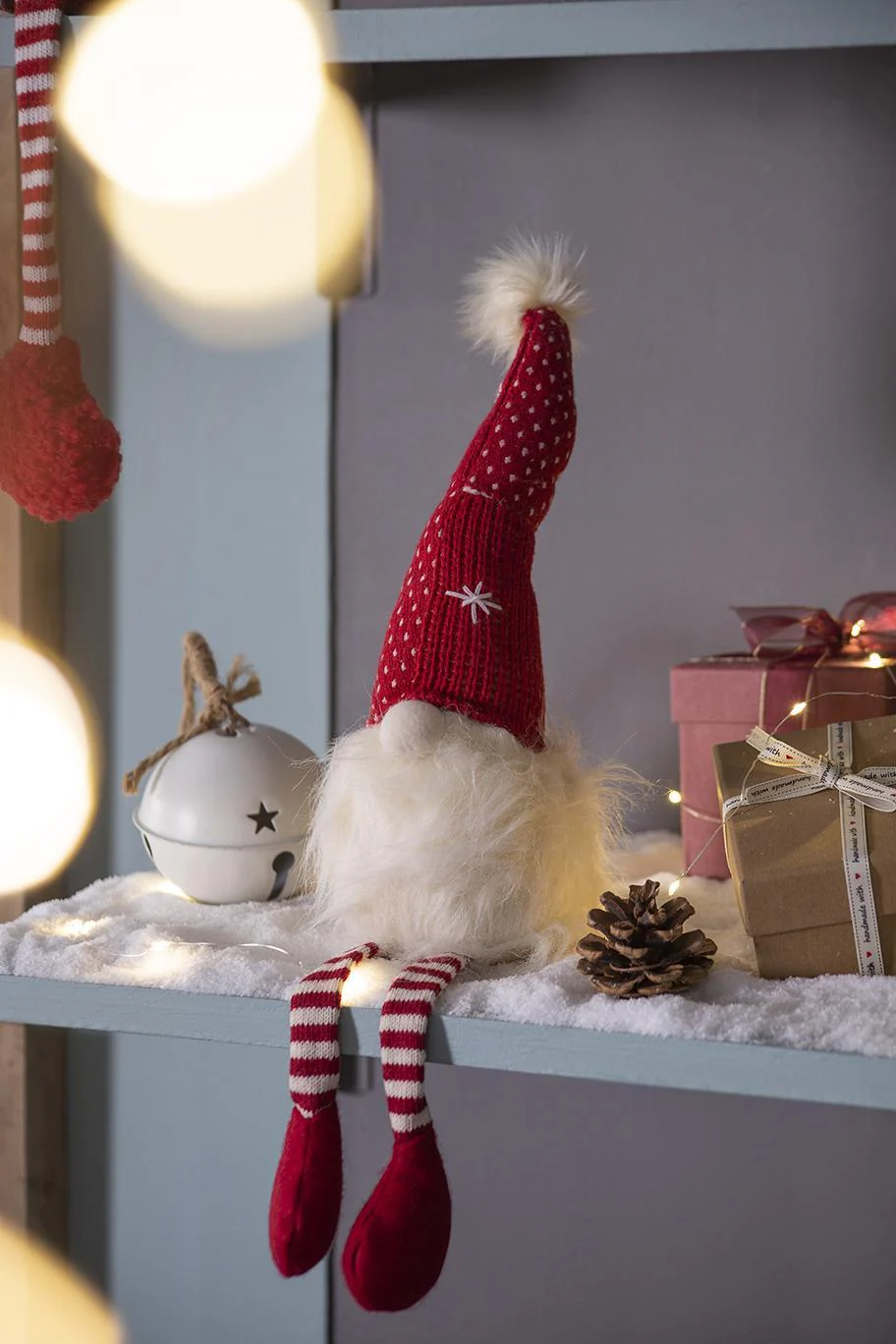 Christmas Gnomes Decorations, Christmas Table Home Ornaments For Holiday Party Gifts (Set of 2) - White / Red - Image 2