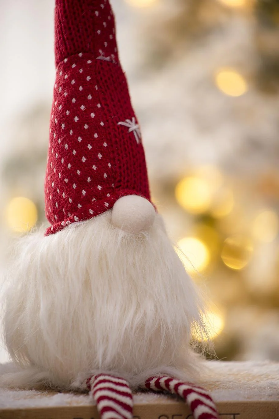 Christmas Gnomes Decorations, Christmas Table Home Ornaments For Holiday Party Gifts (Set of 2) - White / Red - Image 6
