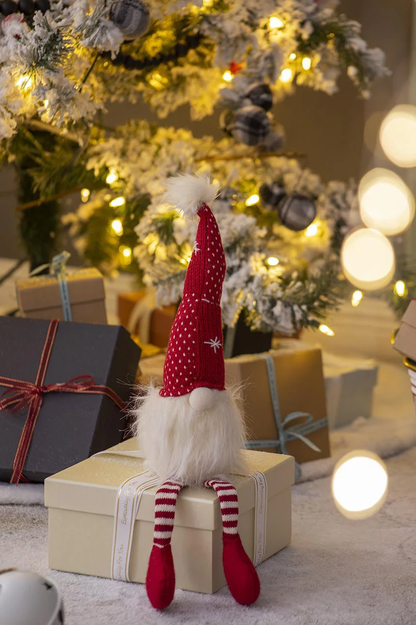 Christmas Gnomes Decorations, Christmas Table Home Ornaments For Holiday Party Gifts (Set of 2) - White / Red - Image 8