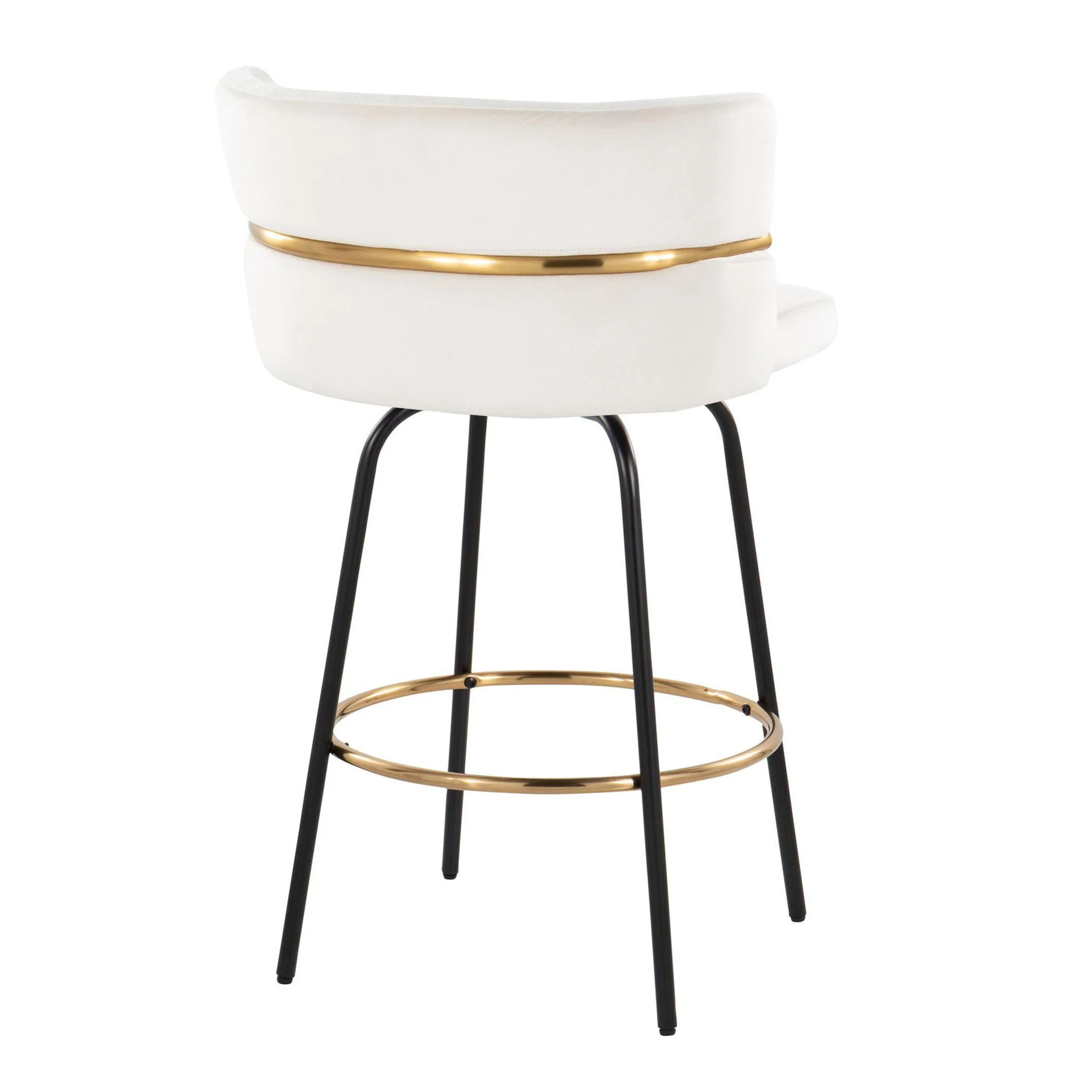 Cinch - Contemporary Fixed Height Counter Stool With Swivel & Round Footrest (Set of 2) - Image 3