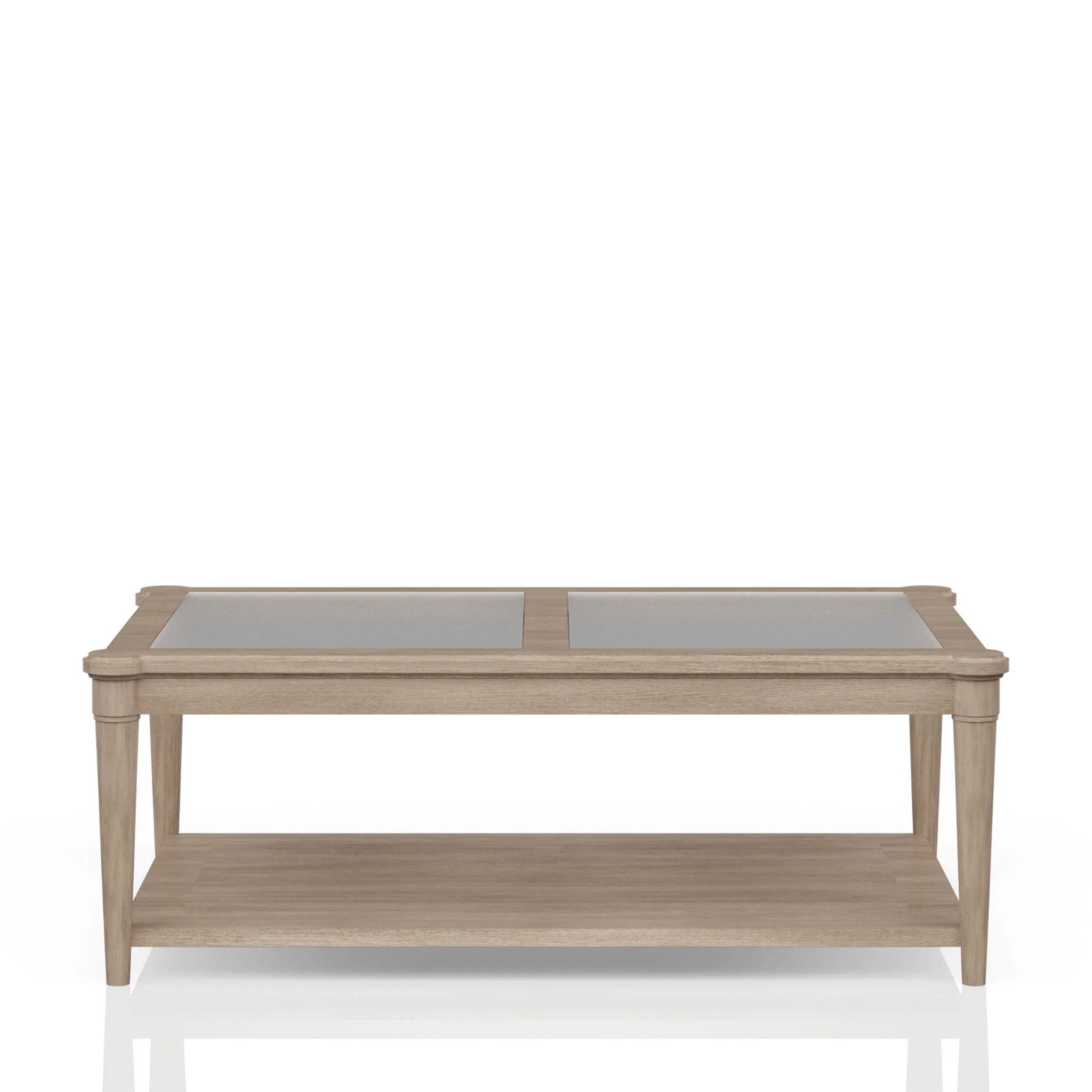 Citrus Heights - Frosted Glass Top Cocktail Table With Casters - Sand - Image 6