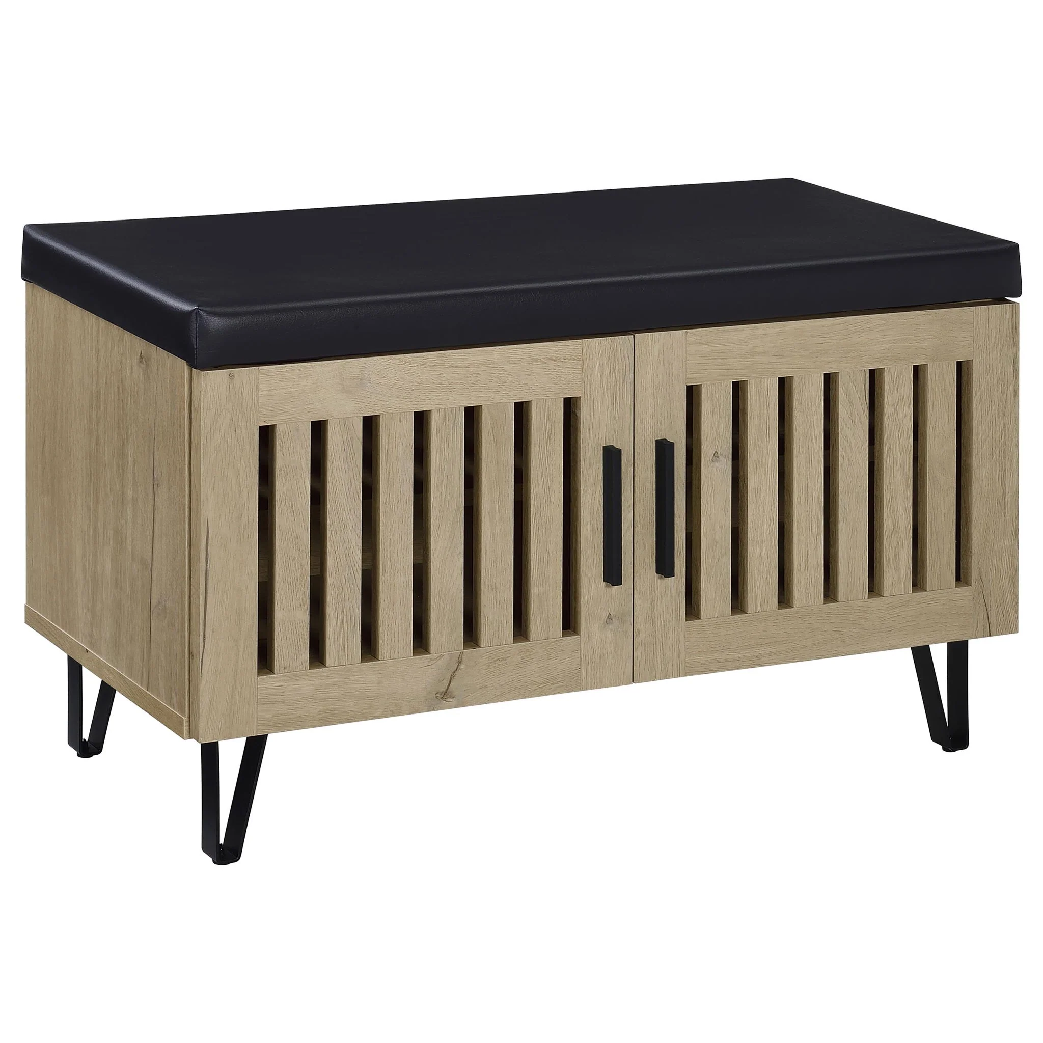Clackamas - 2 Door Storage Bench With Padded Seat - Image 2