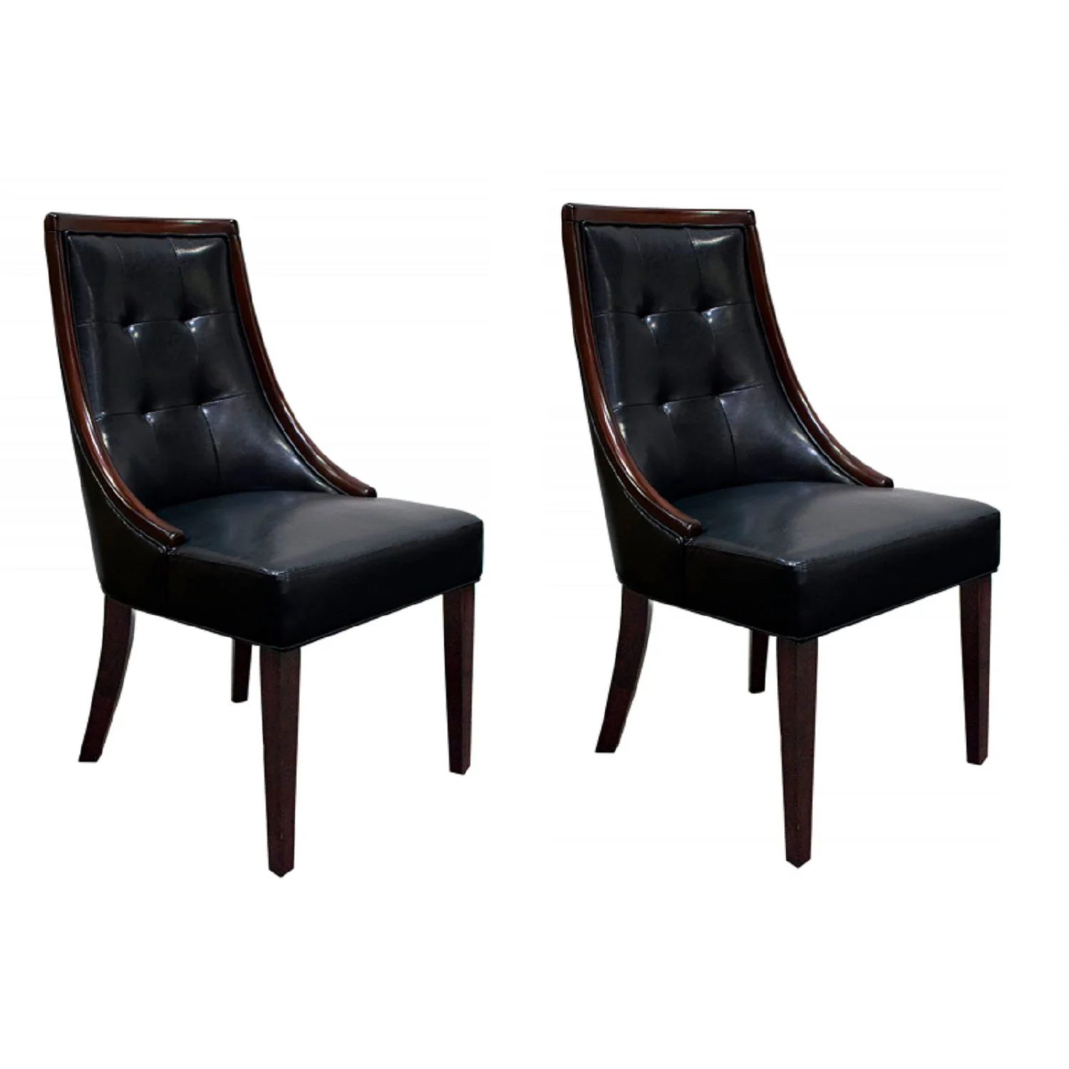Clair - Tufted Dining Room Side Chair (Set of 2) - Dark Coffee / Black - Image 3