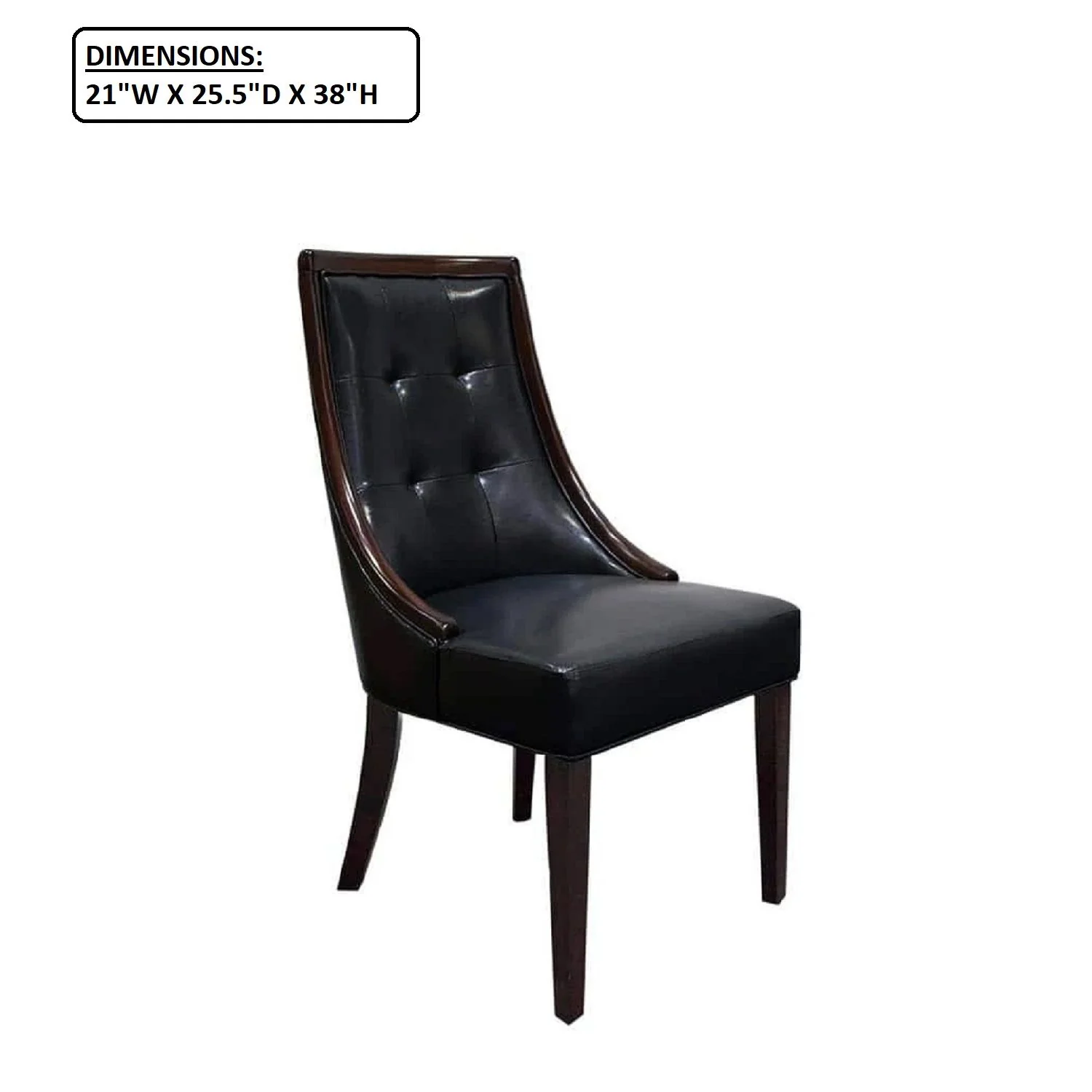 Clair - Tufted Dining Room Side Chair (Set of 2) - Dark Coffee / Black - Image 5