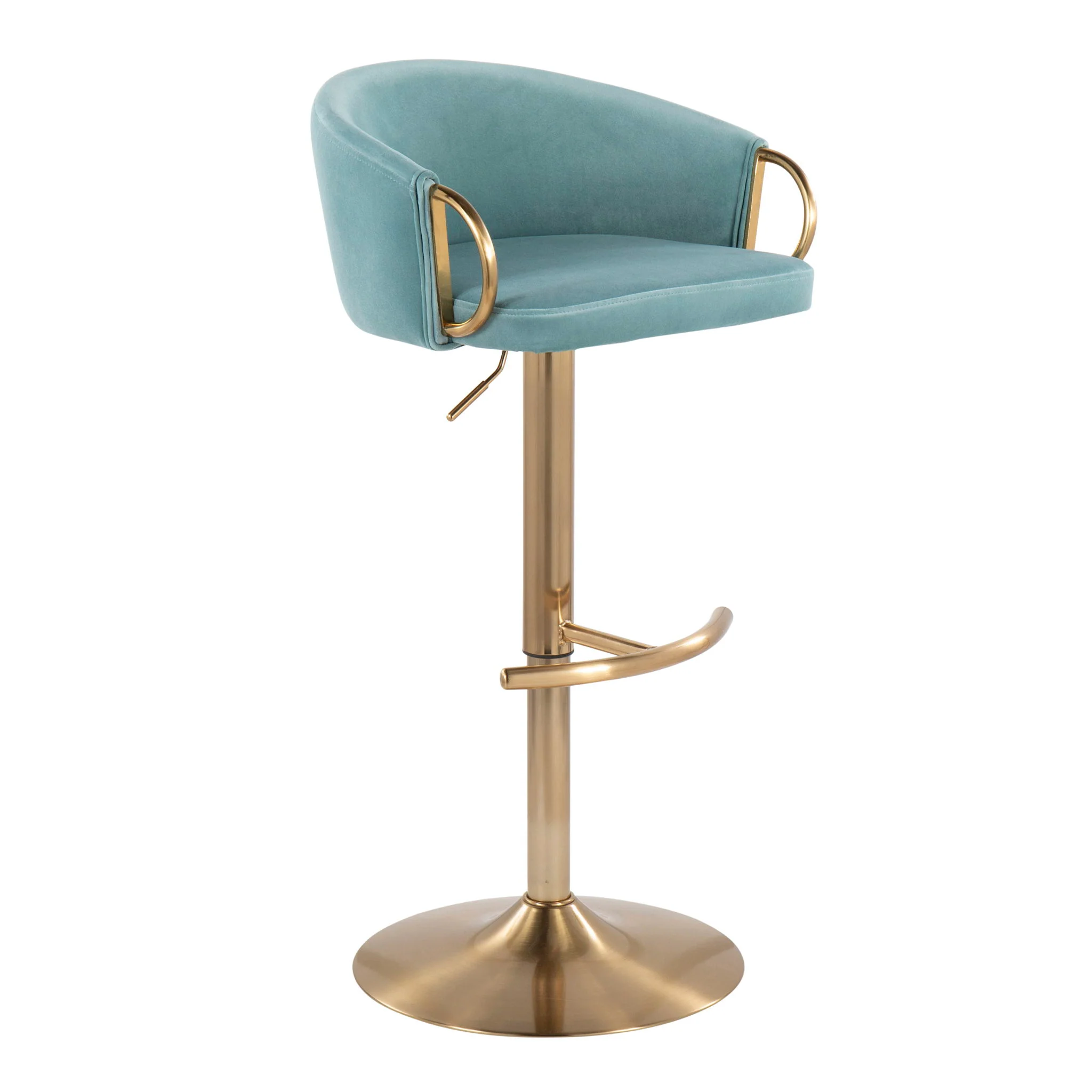 Claire - Contemporary / Glam Adjustable Bar Stool (Set of 2) - Image 10