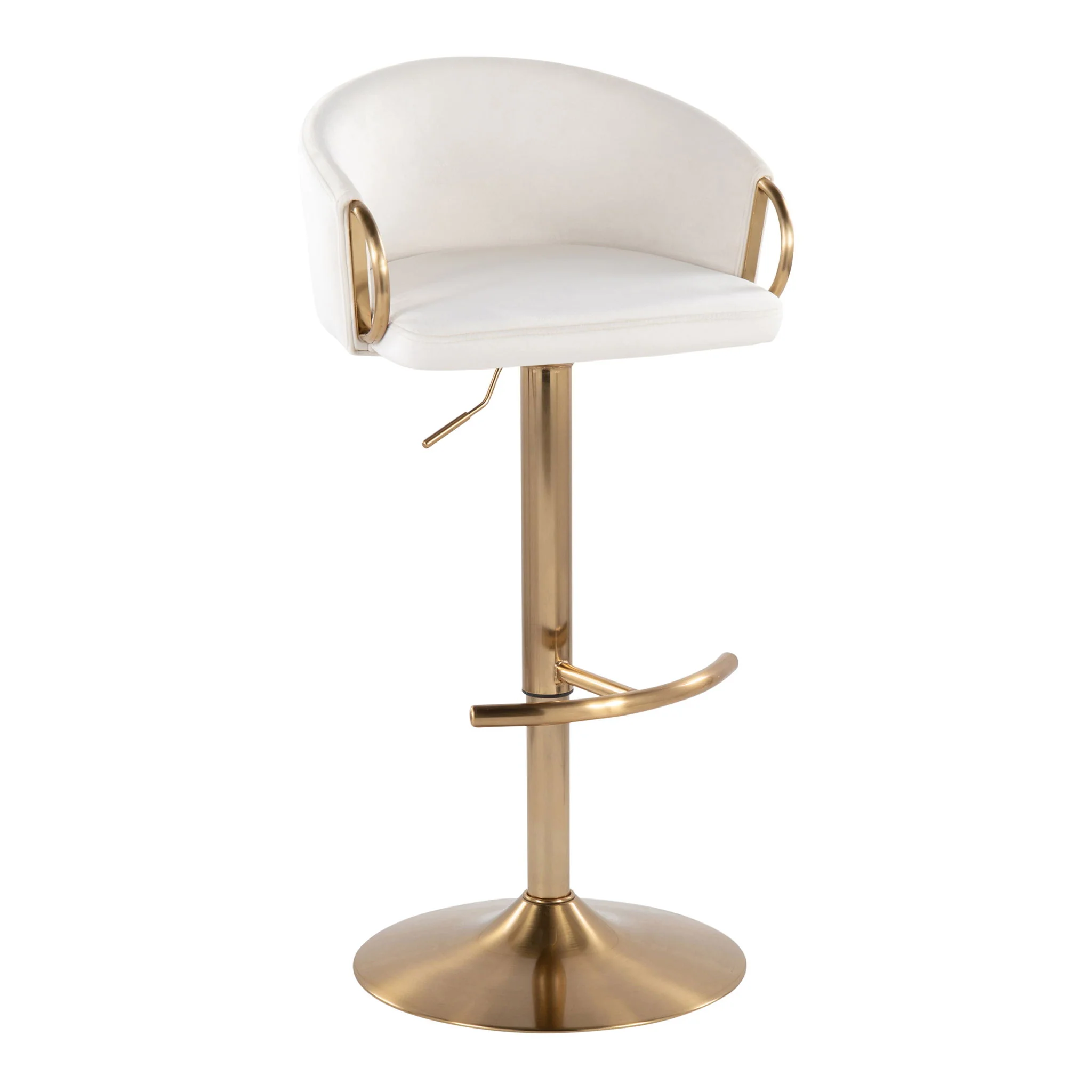 Claire - Contemporary / Glam Adjustable Bar Stool (Set of 2) - Image 12