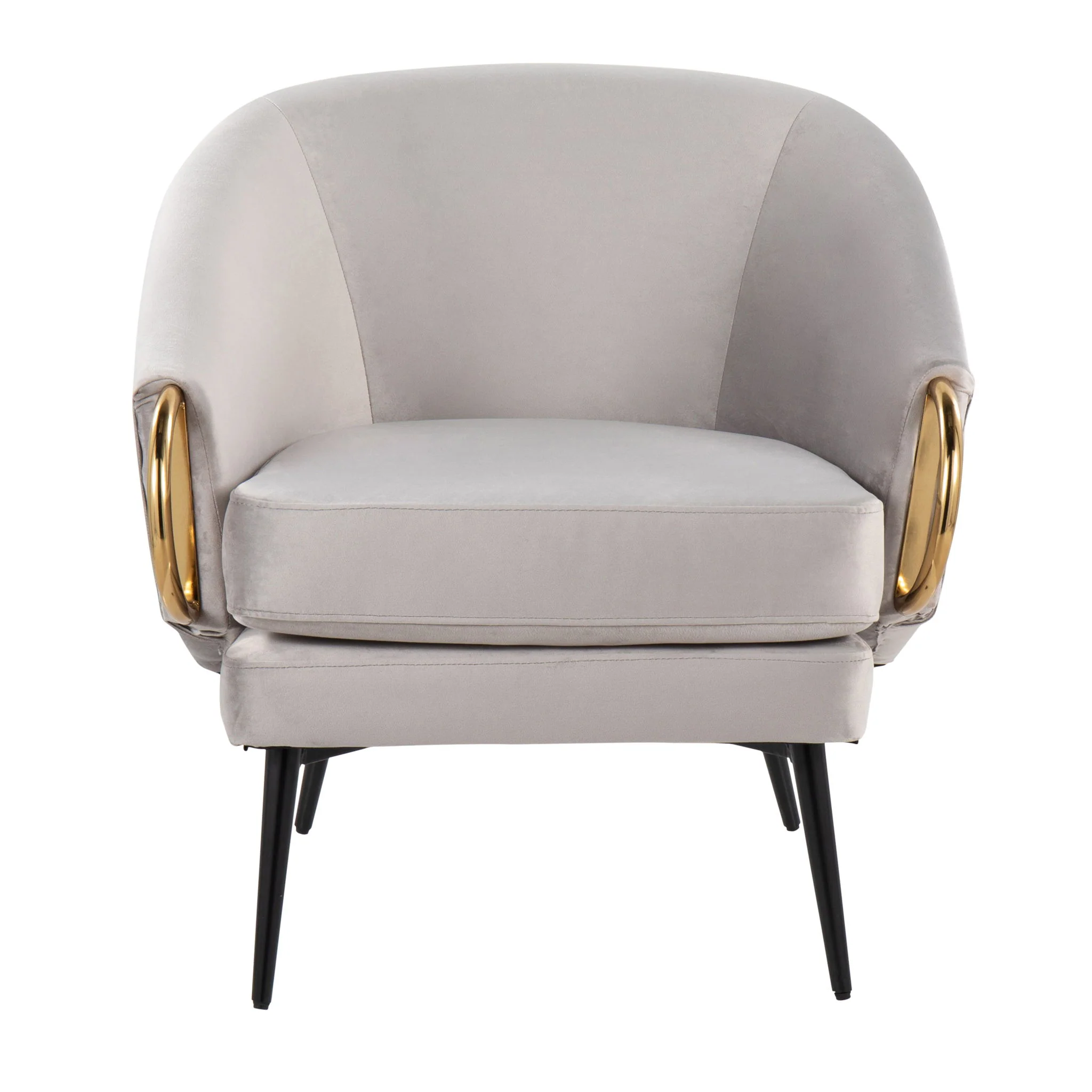 Claire - Contemporary / Glam Chair - Black / Silver - Image 4