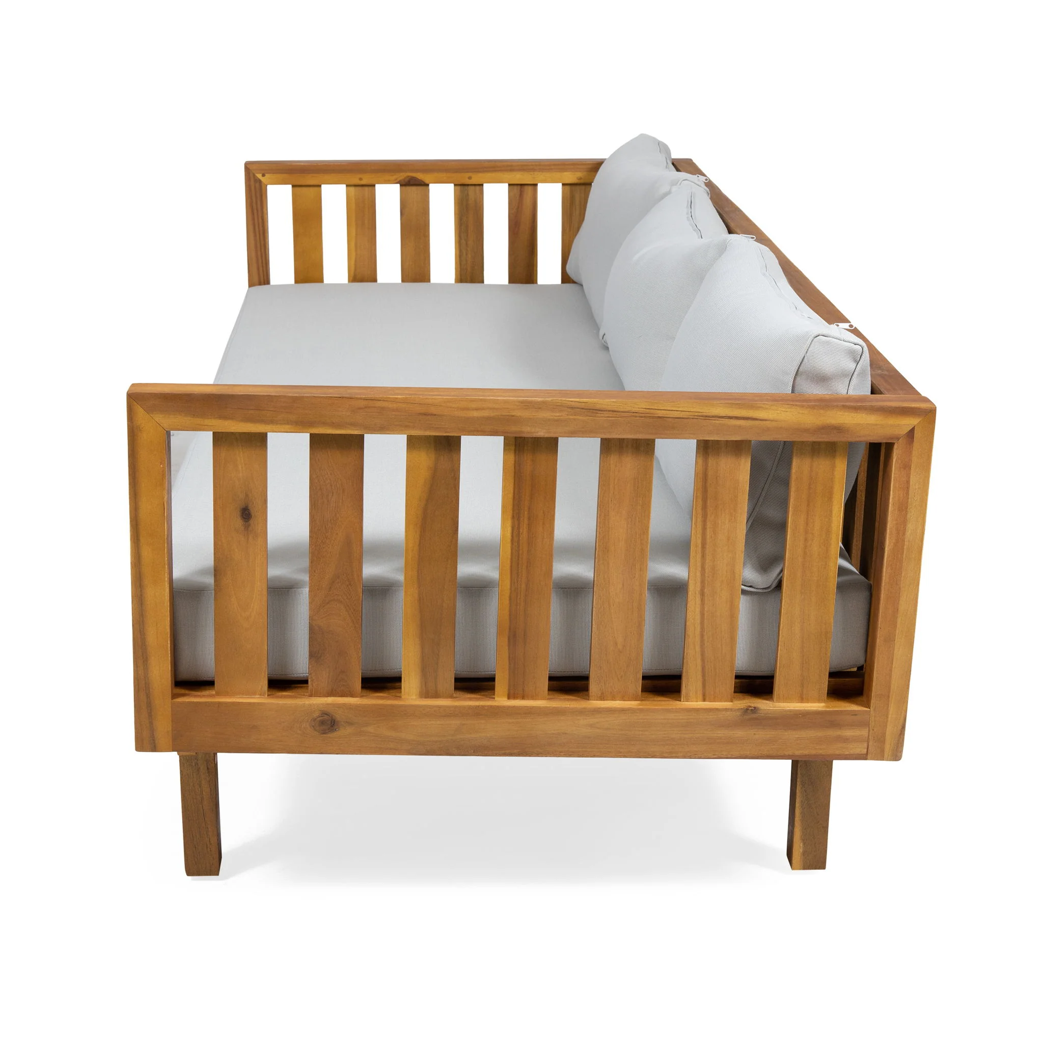 Claremont - 3 Seater Daybed Teak Acacia Wood Water Resistant Cushions - Image 11