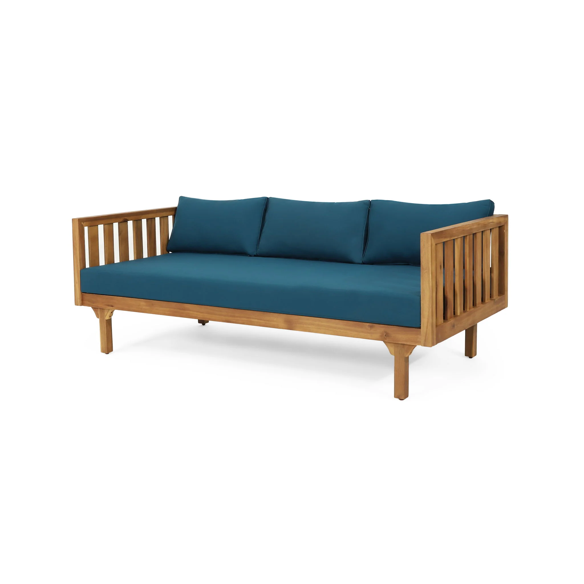 Claremont - 3 Seater Daybed Teak Acacia Wood Water Resistant Cushions - Image 29