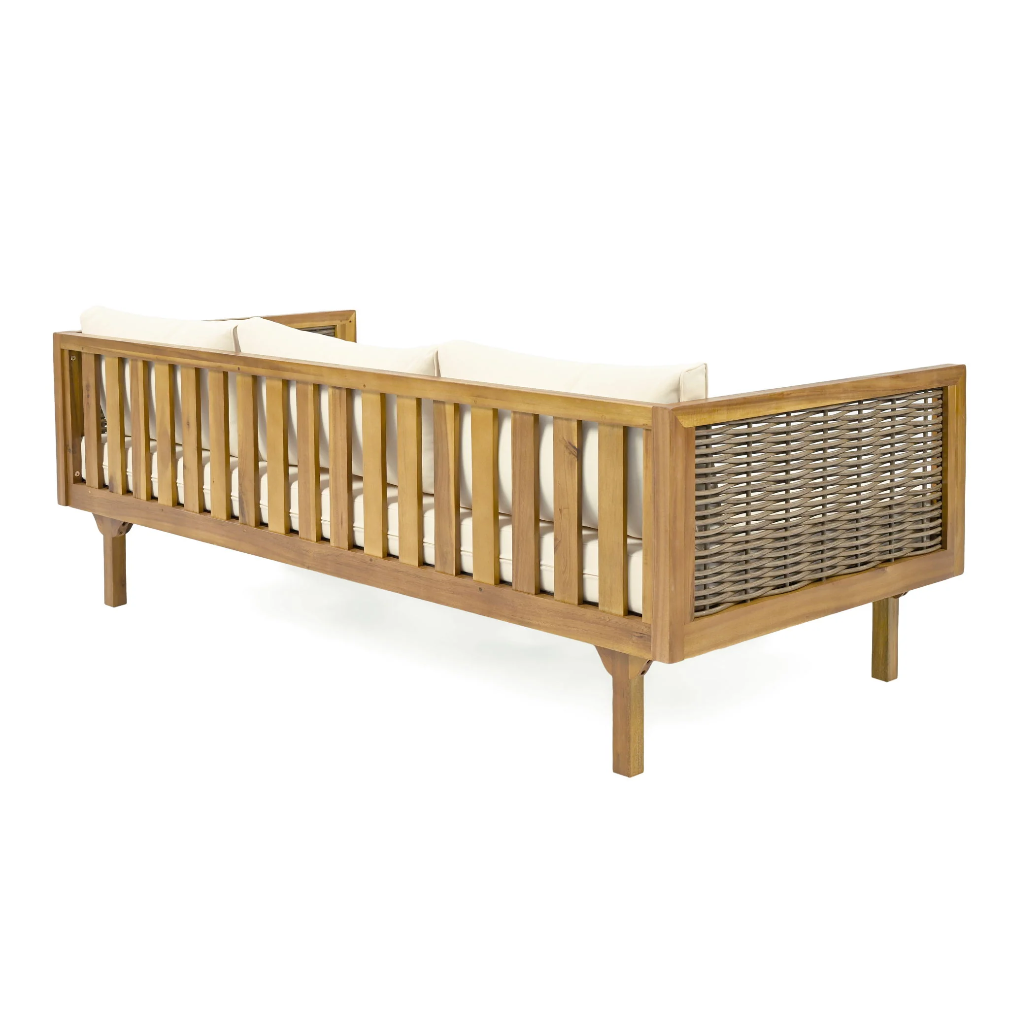 Claremont - 3 Seater Daybed Teak Acacia Wood Water Resistant Cushions - Image 30