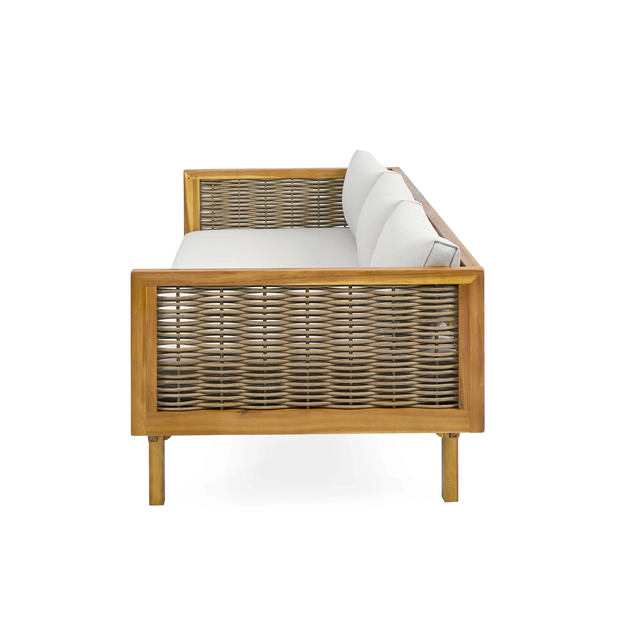 Claremont - 3 Seater Daybed Teak Acacia Wood Water Resistant Cushions - Image 39