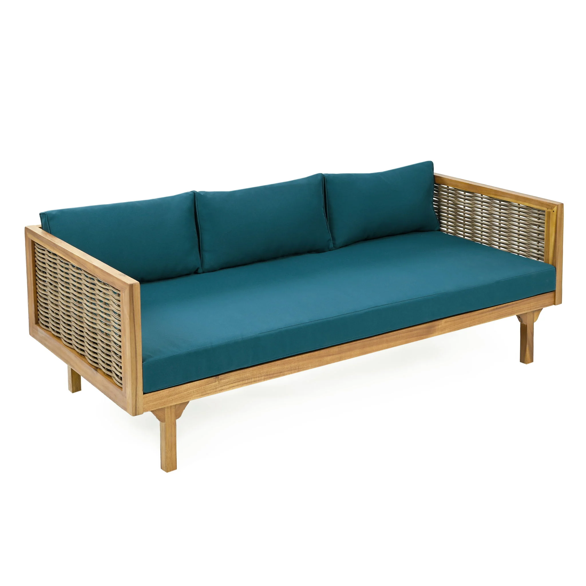 Claremont - 3 Seater Daybed Teak Acacia Wood Water Resistant Cushions - Image 40