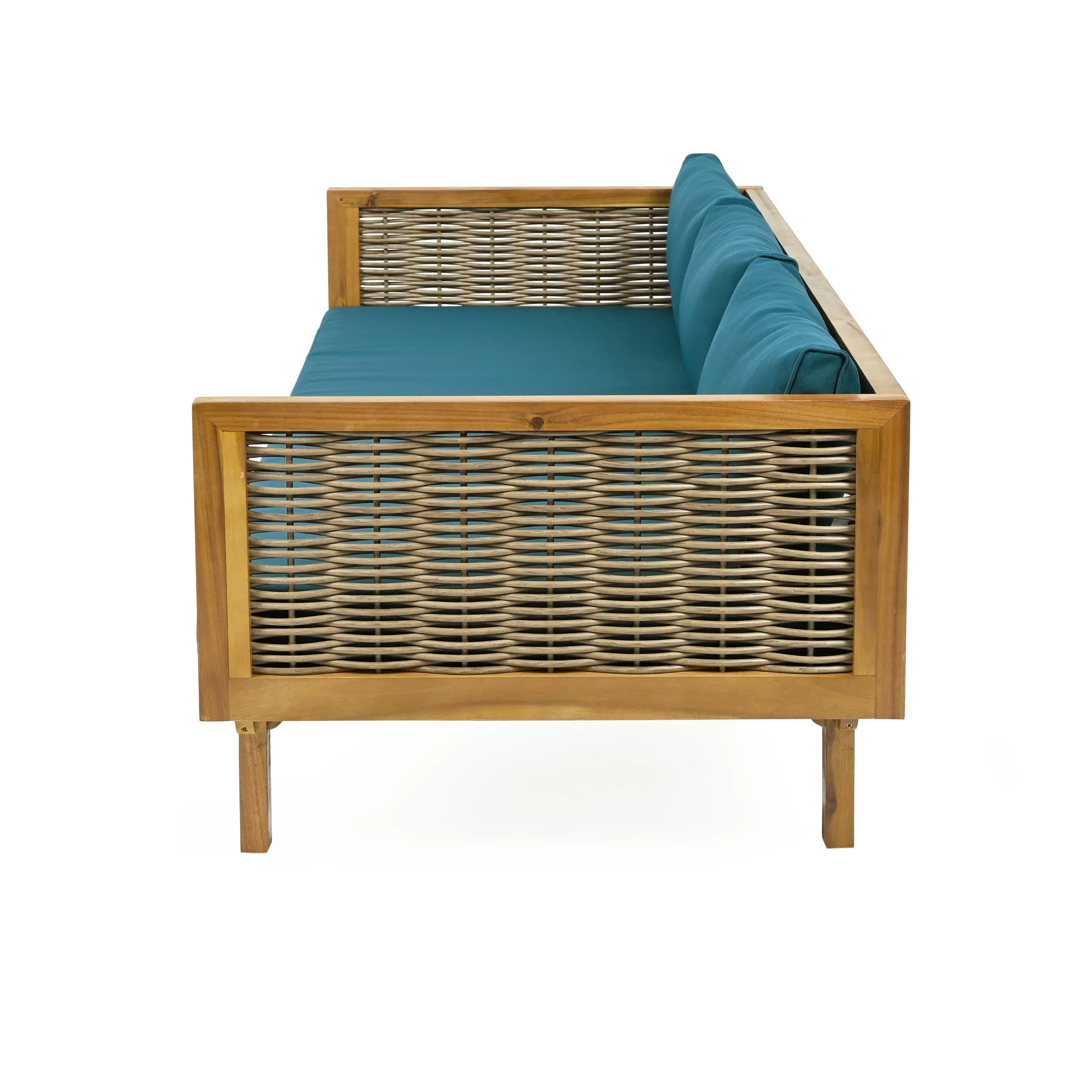 Claremont - 3 Seater Daybed Teak Acacia Wood Water Resistant Cushions - Image 44