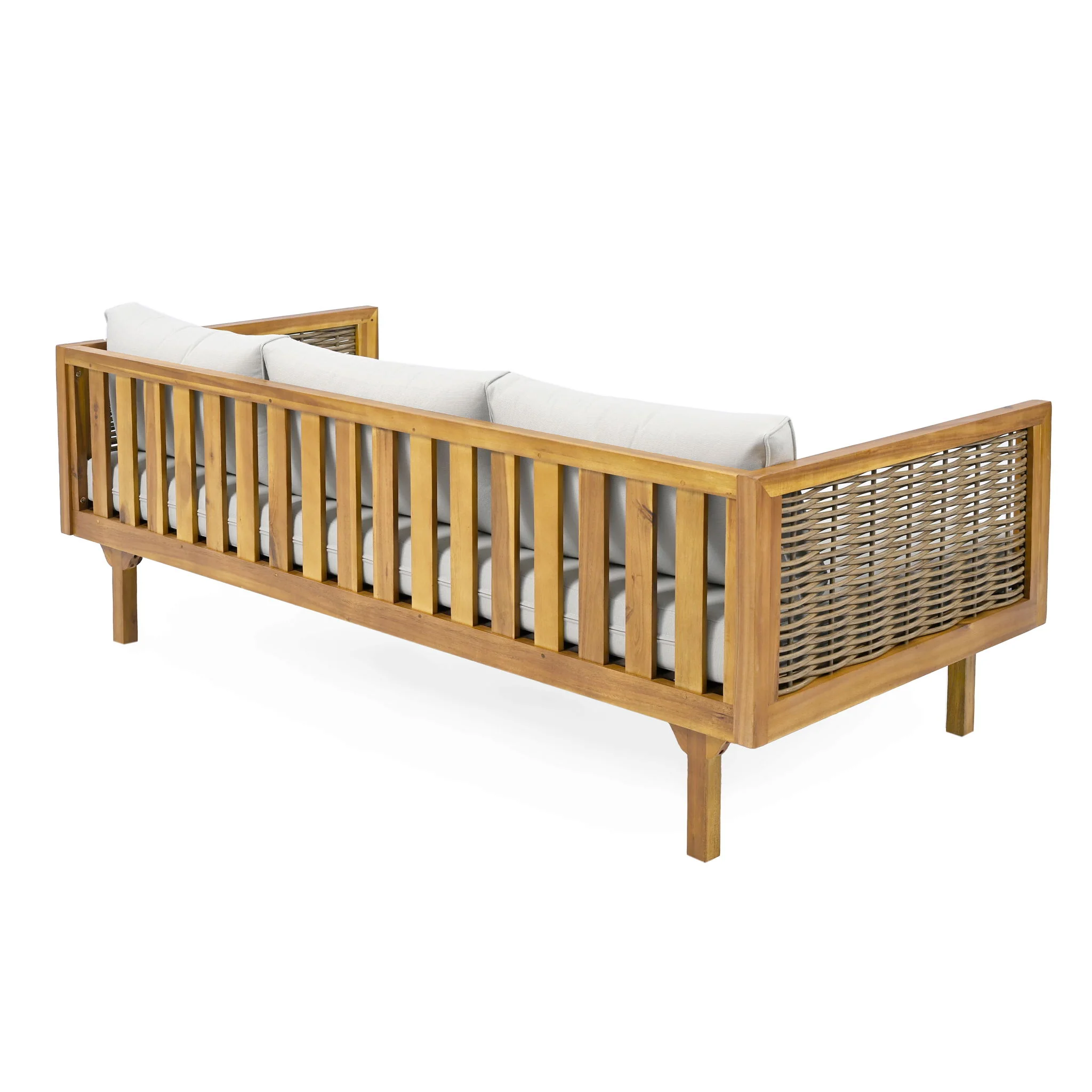Claremont - 3 Seater Daybed Teak Acacia Wood Water Resistant Cushions - Image 54