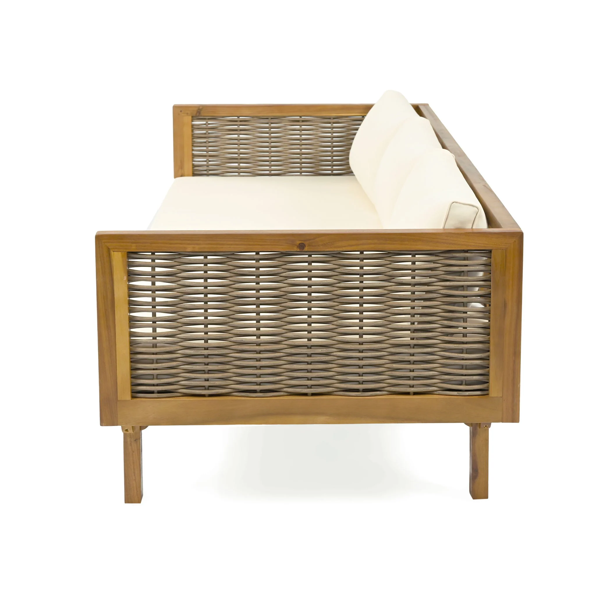 Claremont - 3 Seater Daybed Teak Acacia Wood Water Resistant Cushions - Image 58