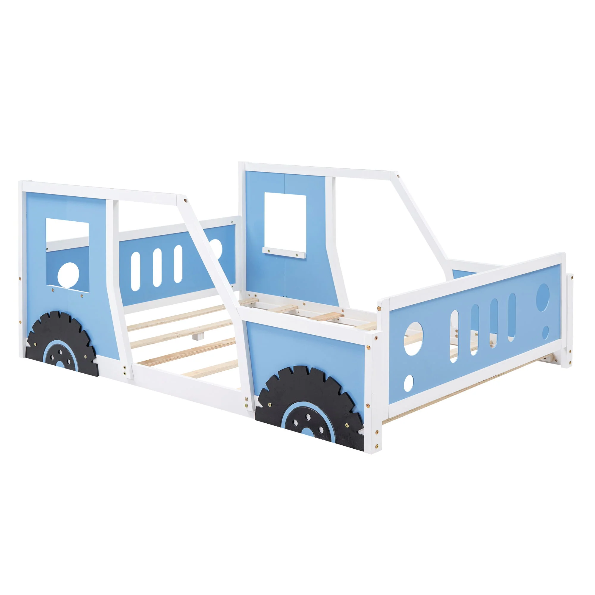 Classic Car Shaped Platform Bed With Wheels - Image 31