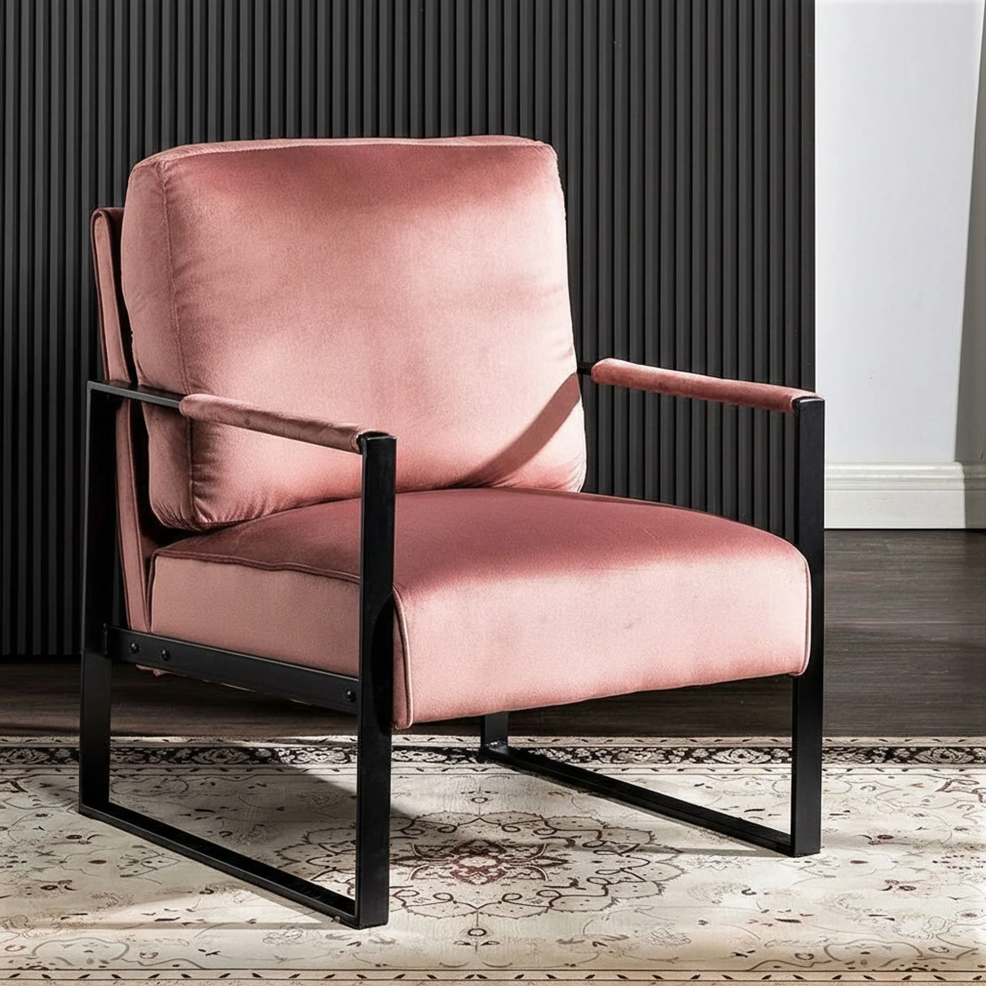Classic Mid Century Modern Accent Chair With Durable Square Metal Frame, Armchair - Image 38