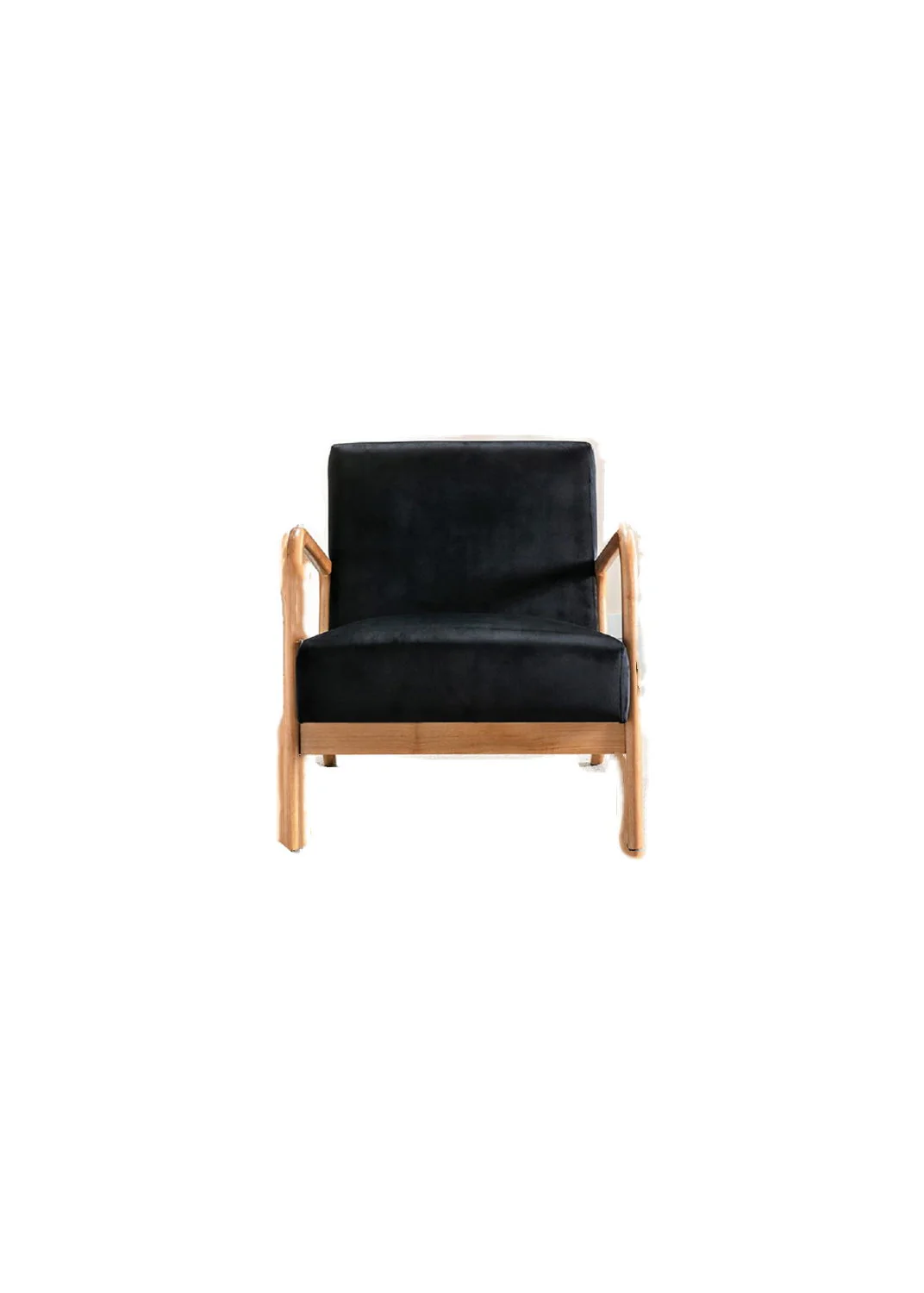Classic Mid-Century Modern Accent Chairs, Open Framed Armchair With Cushioning - Image 17