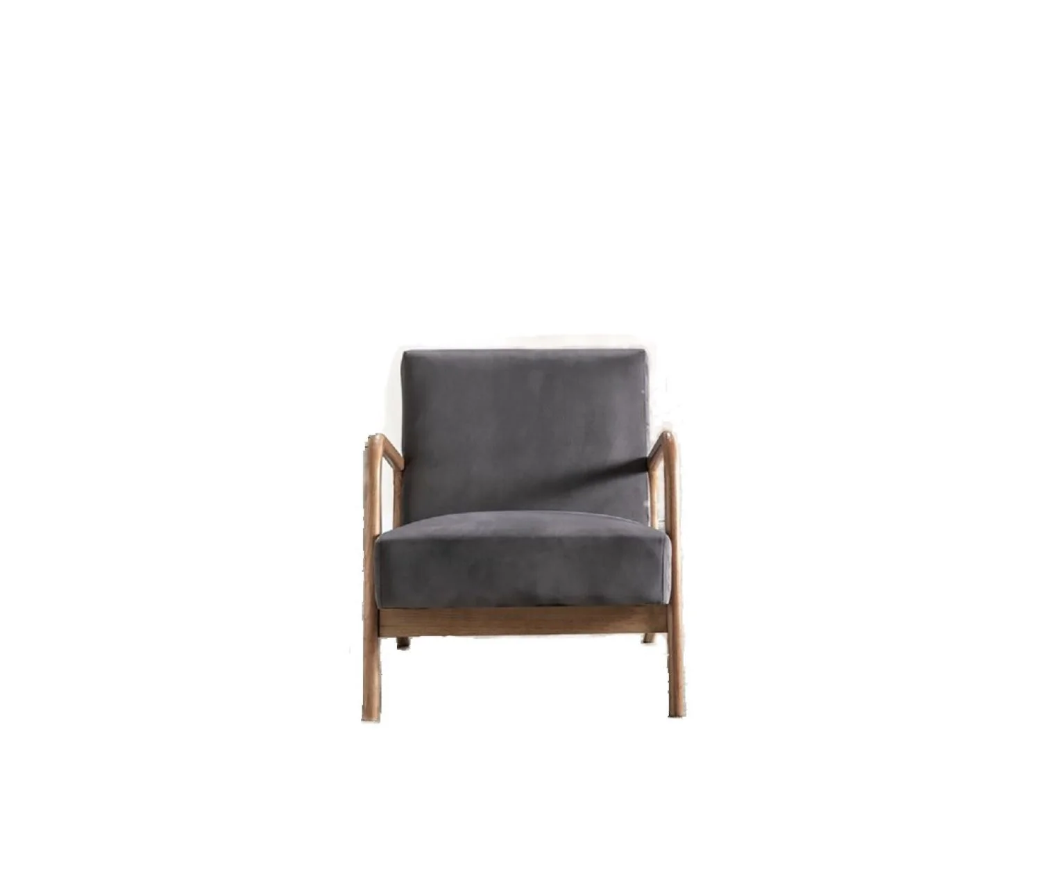Classic Mid-Century Modern Accent Chairs, Open Framed Armchair With Cushioning - Image 34