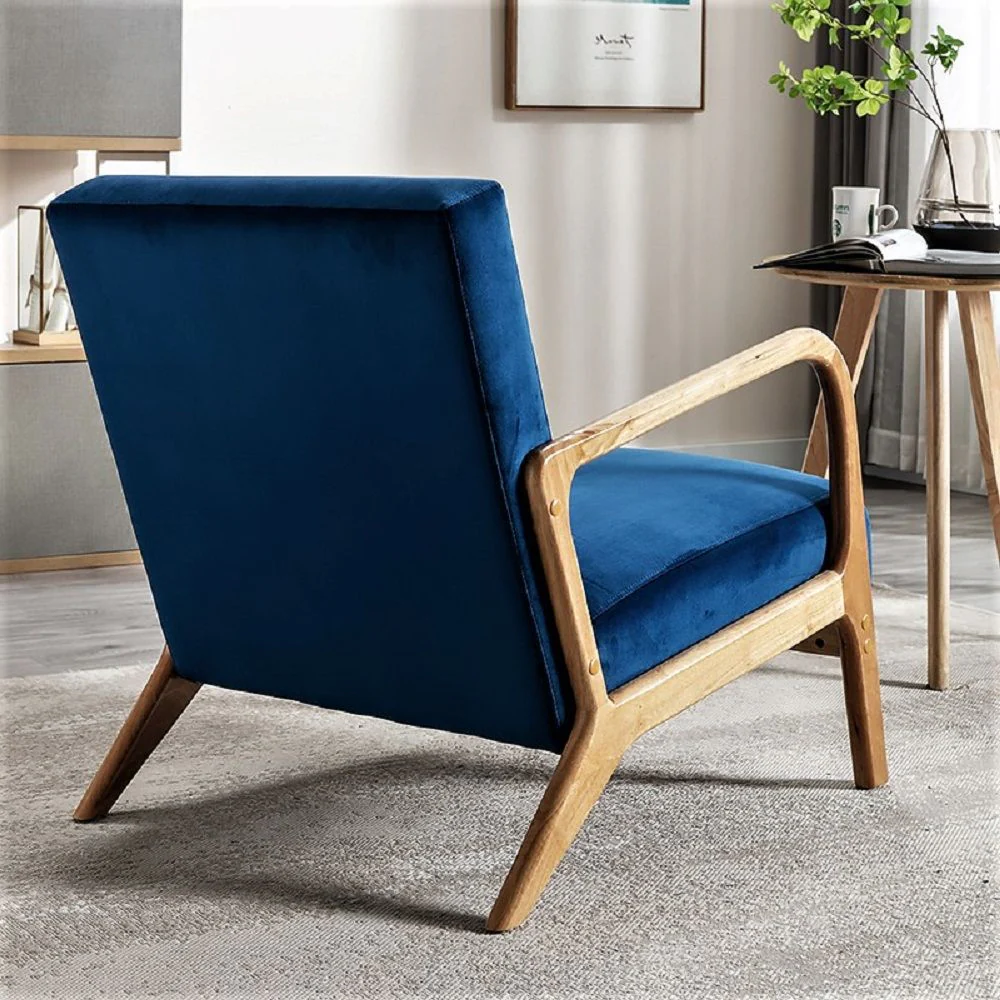 Classic Mid-Century Modern Accent Chairs, Open Framed Armchair With Cushioning - Image 44
