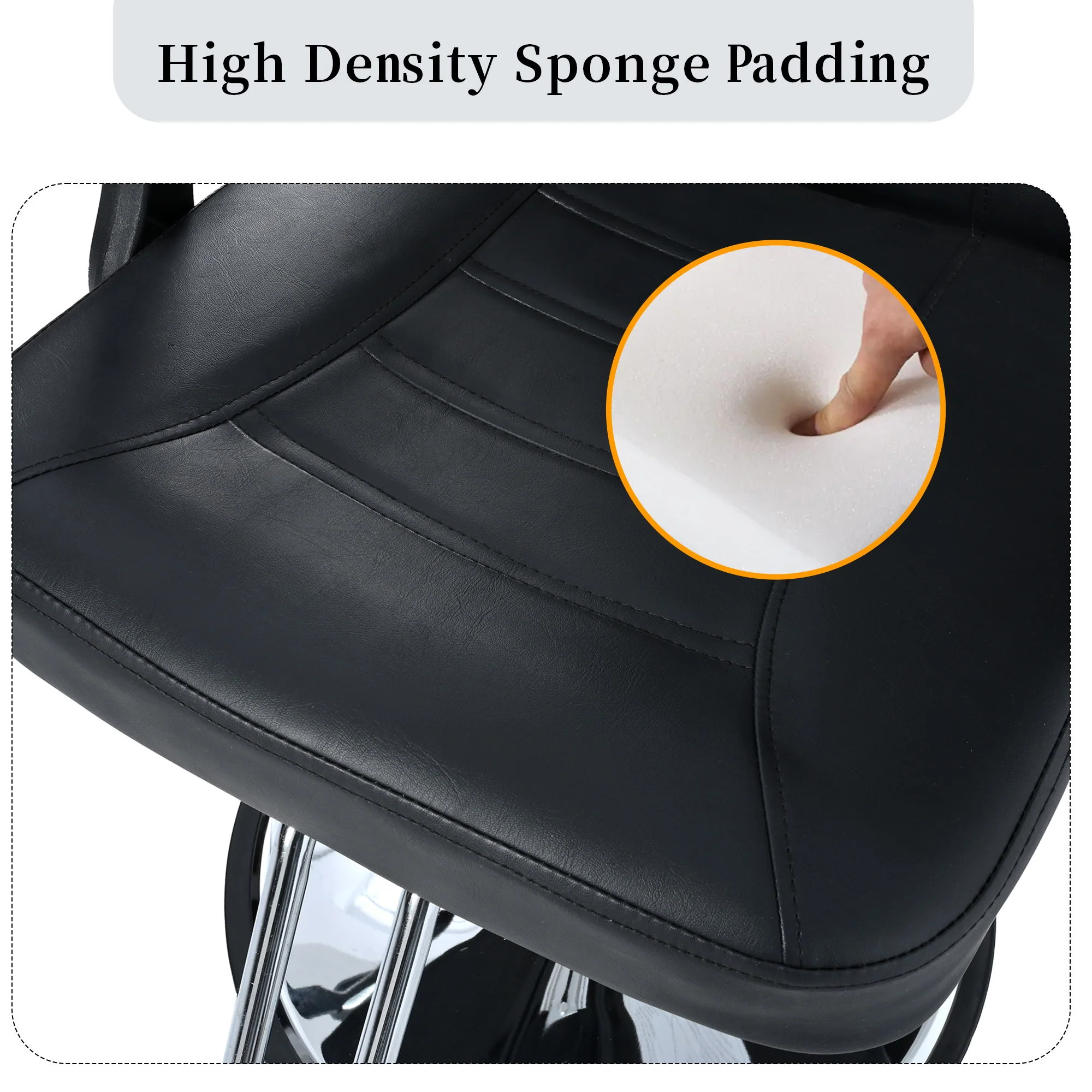 Classic Reclining Barber Chair Salon Chair For Hair Stylist With Heavy Duty Hydraulic Pump, 360° Rotation, Tattoo Chair Shampoo Beauty Salon Equipment, Max Load Weight 330 Lbs - Image 15