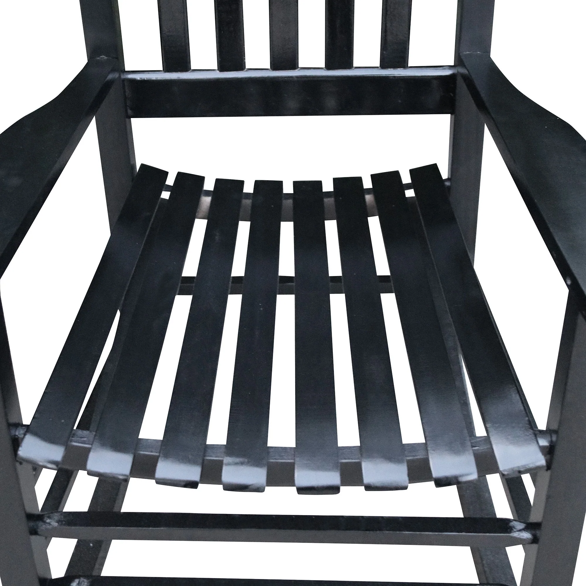 Classic Wooden Porch Rocker Chair Populus Wood Comfortable Design - Image 5