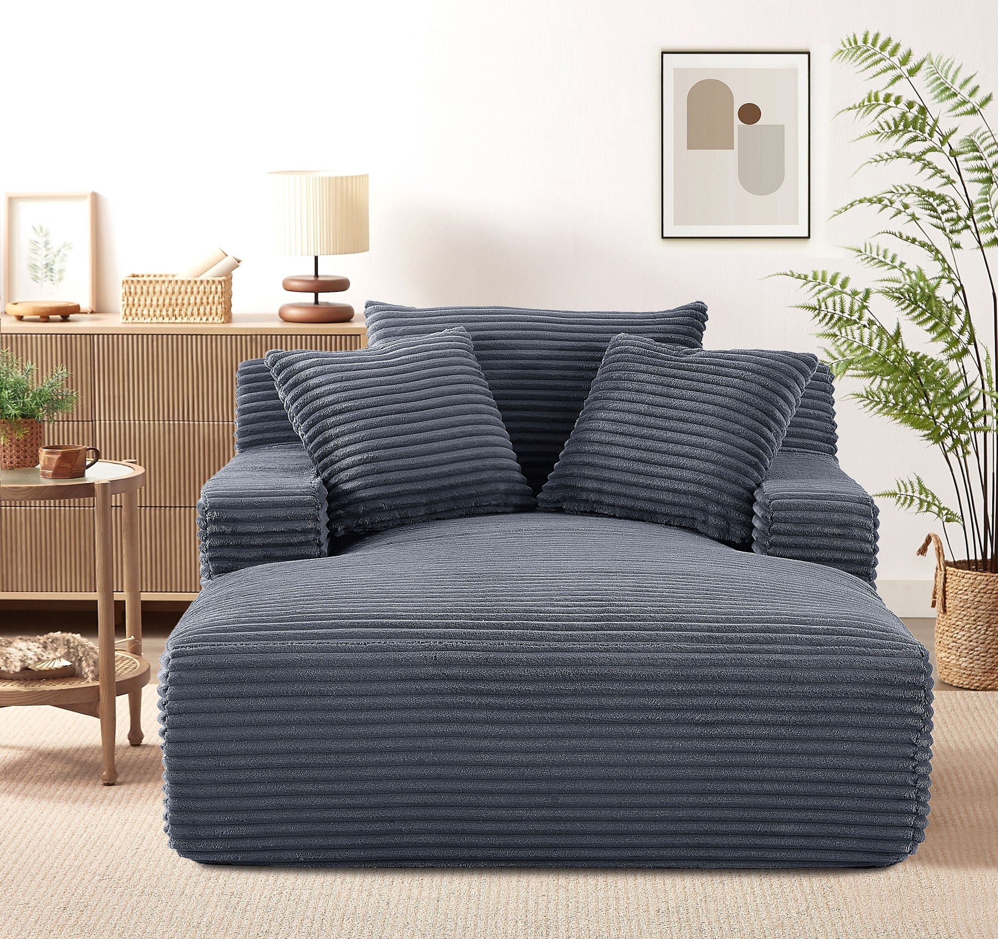 Cloudline - Oversized Chaise Lounge, Modern Comfy Couch With Full Foam Cushioning, Cozy Sleeper Sofabed - Image 6