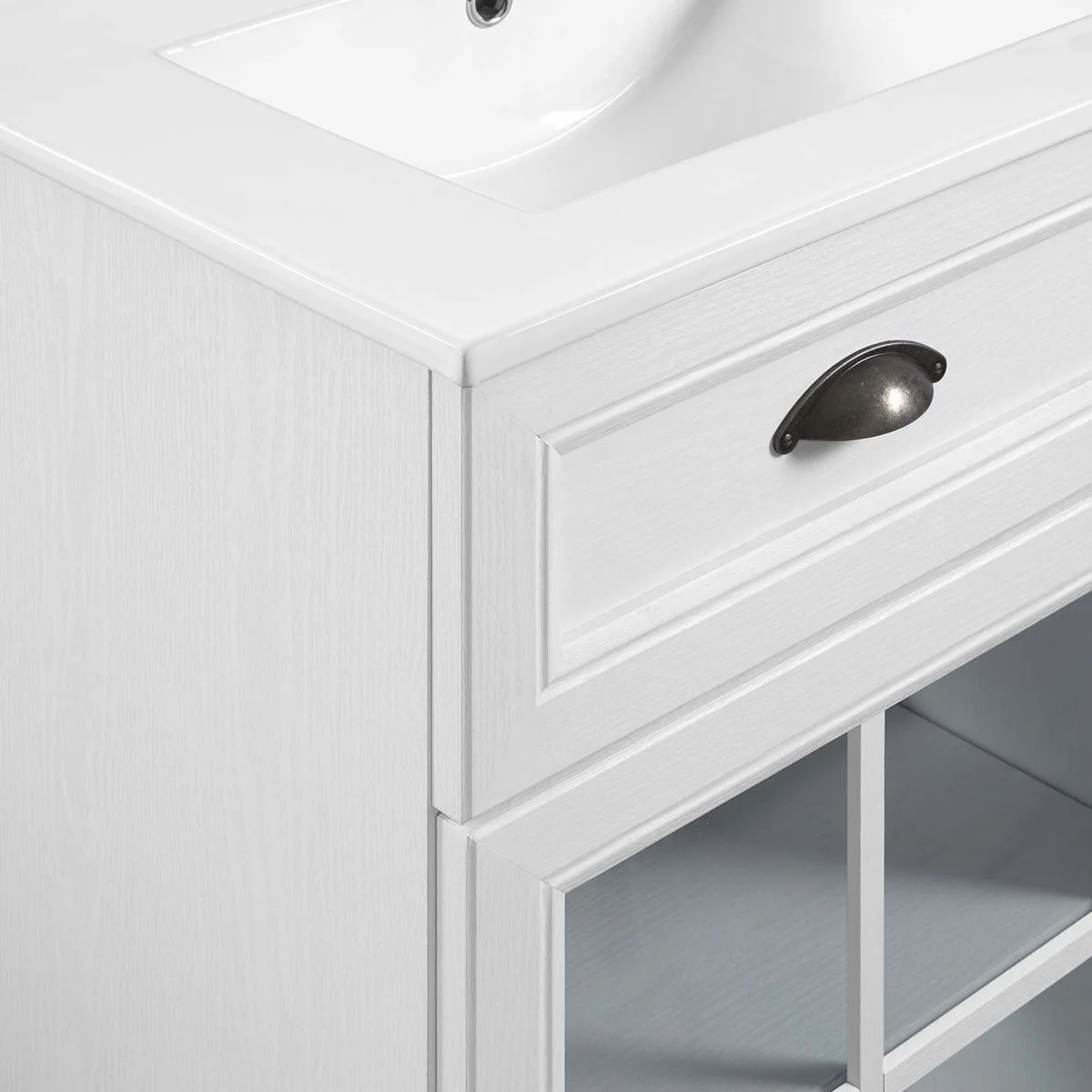 Coastal Bathroom Vanity with Ceramic Sink — Elegant coastal vanity for bathroom storage - Image 19