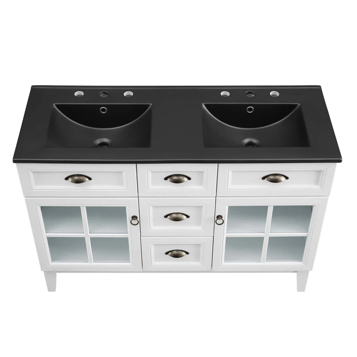 Coastal Bathroom Vanity with Ceramic Sink — Elegant coastal vanity for bathroom storage - Image 42
