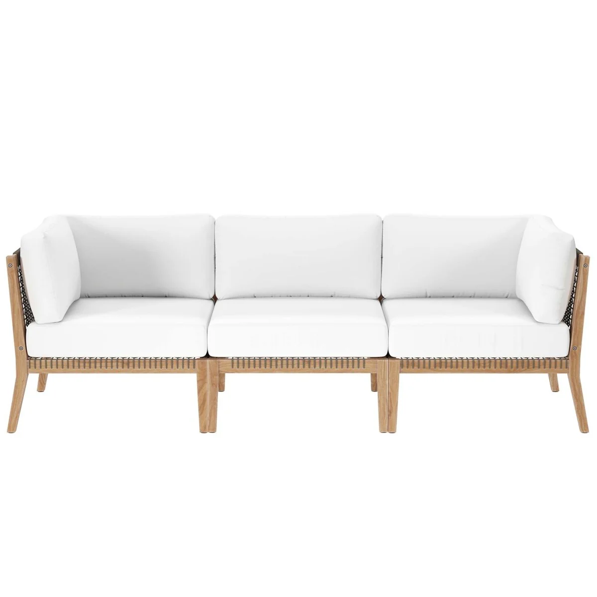 Coastal Rope and Teak Outdoor Sofa — Weather-Resistant Patio Seating for Outdoor Living