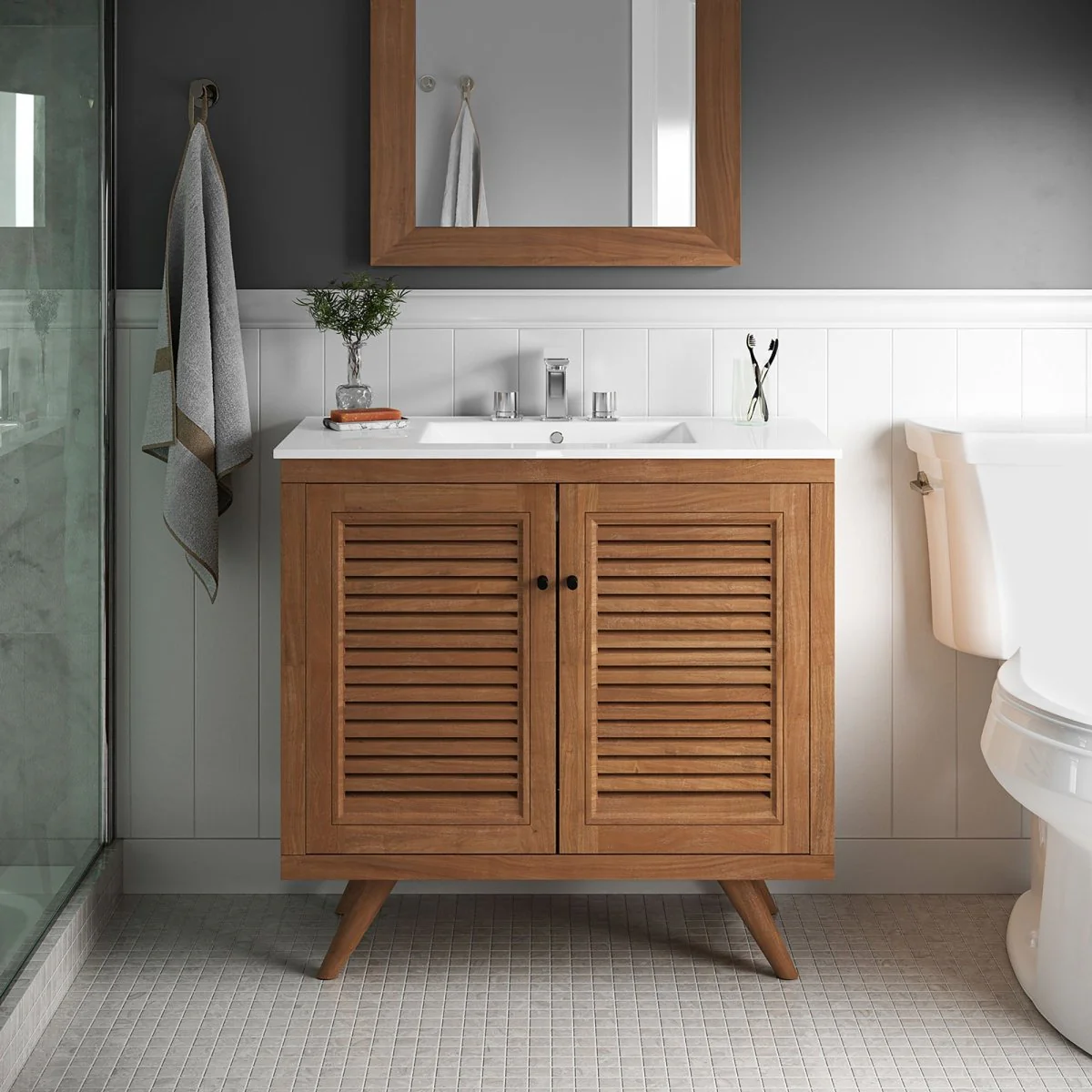 Coastal Teak Bathroom Vanity with Sink – Multiple Sizes Available and Configurations - Image 10