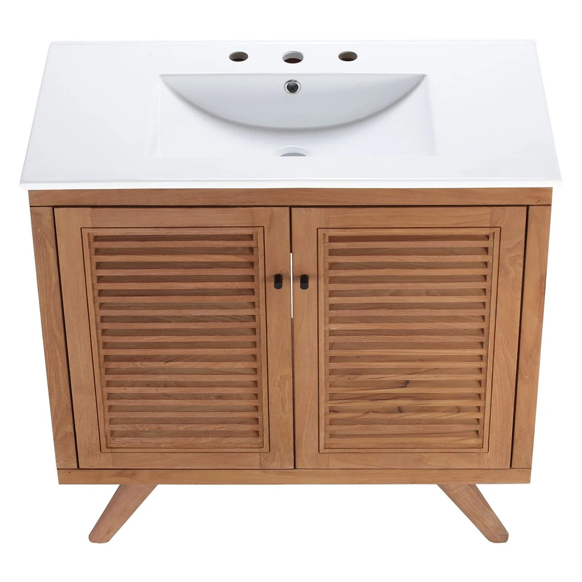 Coastal Teak Bathroom Vanity with Sink – Multiple Sizes Available and Configurations - Image 7