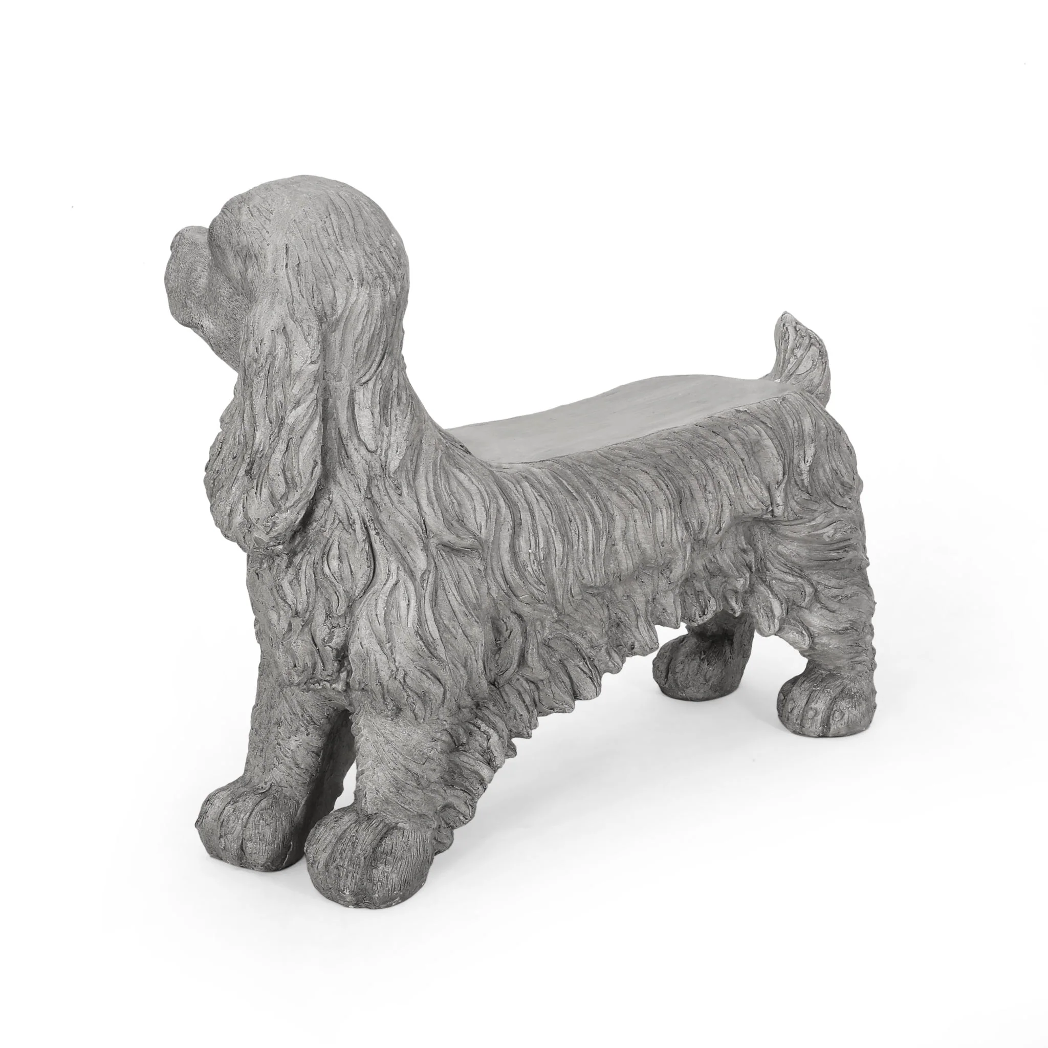 Cocker Spaniel Dog Statue - Gray - Image 4