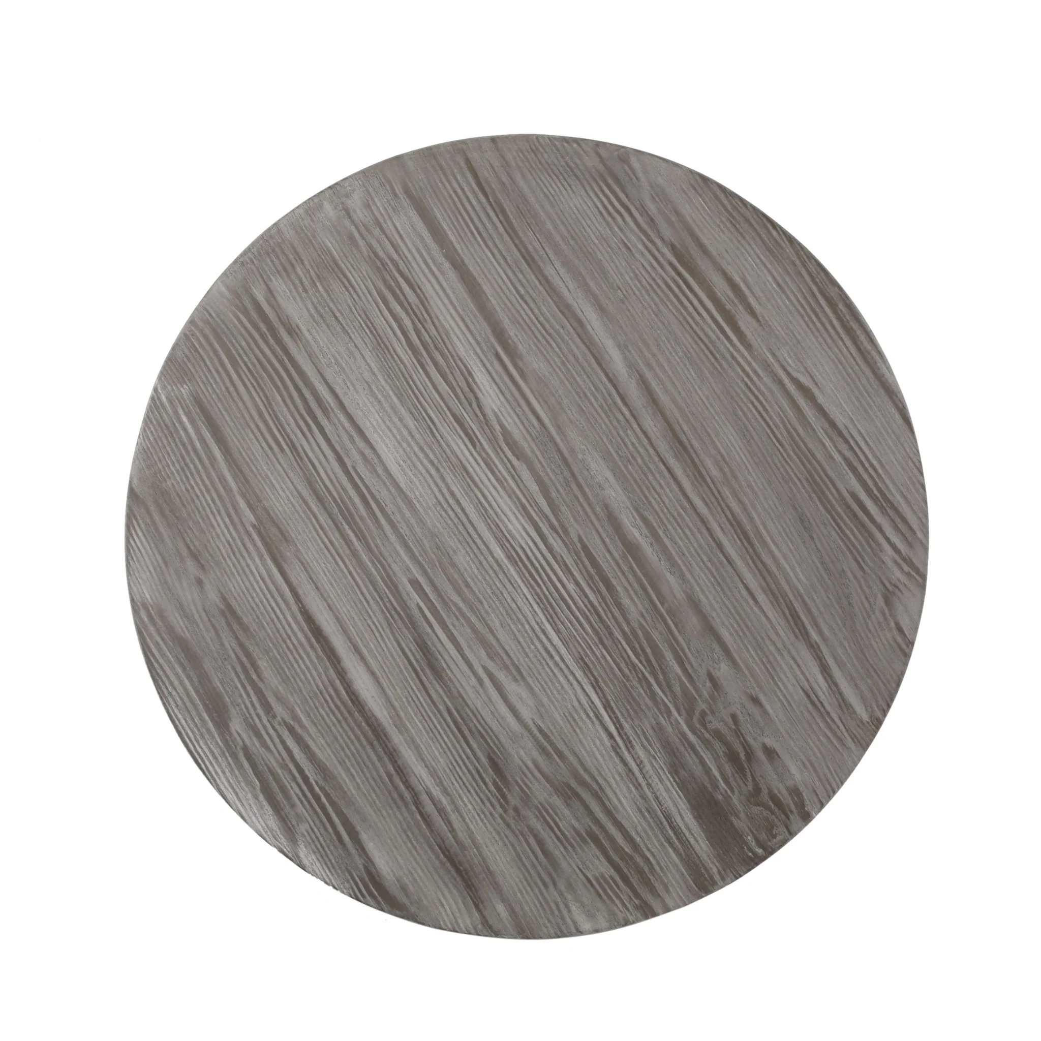 Coffee Table With Wood Patterned Tabletop And Iron Frame - Gray - Image 3