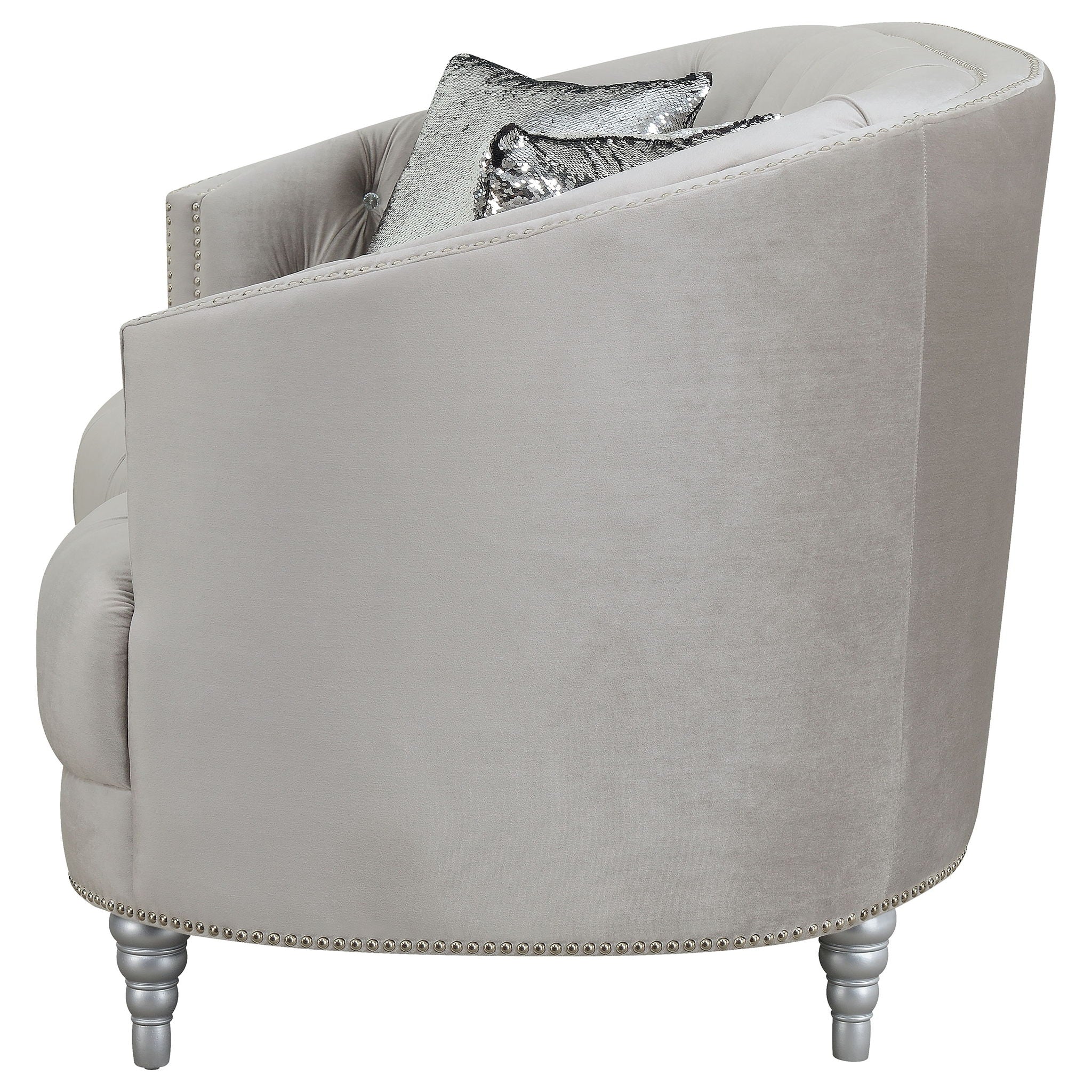 Colby - Loveseat With Tufted Design - Gray - Image 7