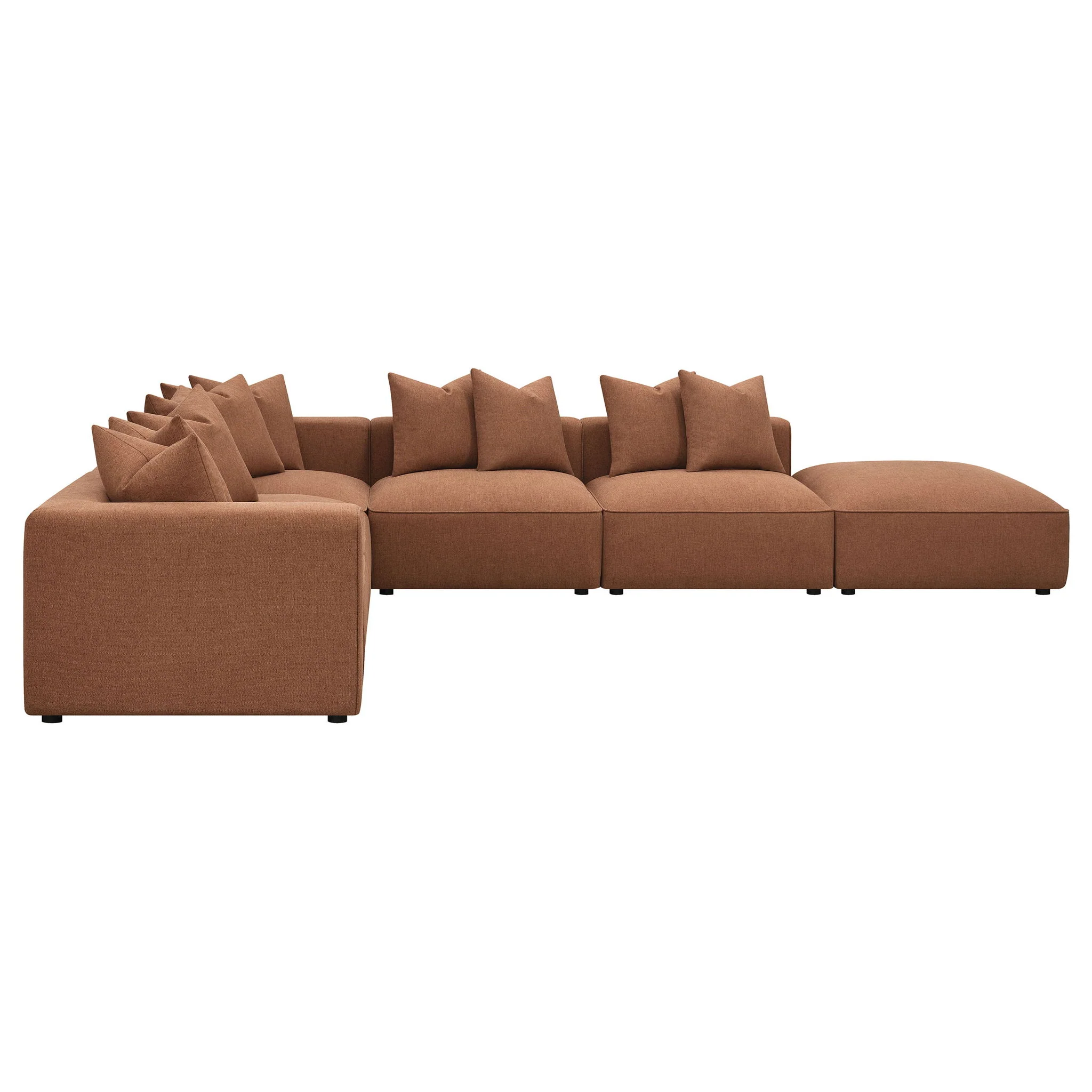 Colleen - 6 Piece Modular Sectional With Tight Seats - Terracotta - Image 8