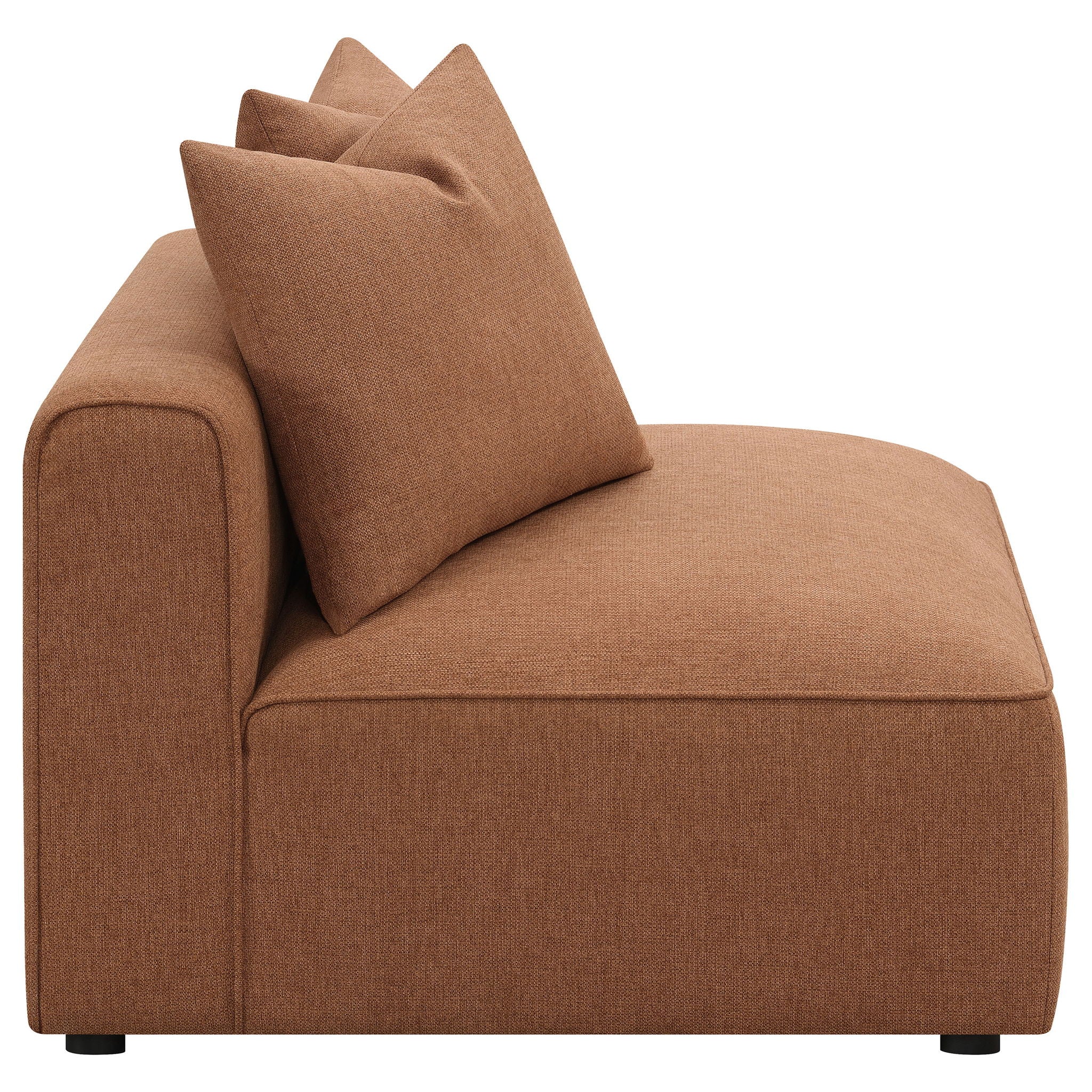 Colleen - Armless Chair With Pillows - Terracotta - Image 2
