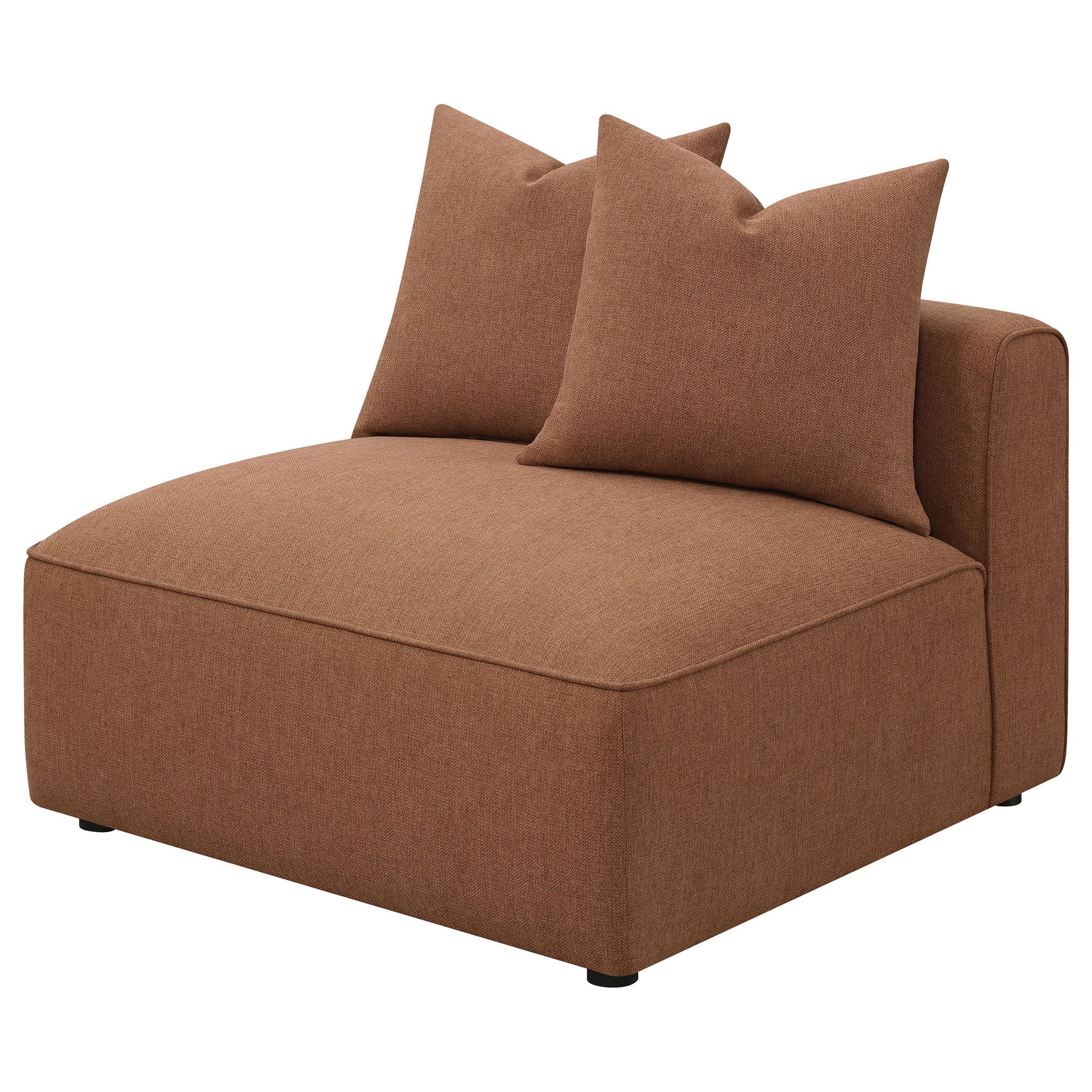 Colleen - Armless Chair With Pillows - Terracotta - Image 5