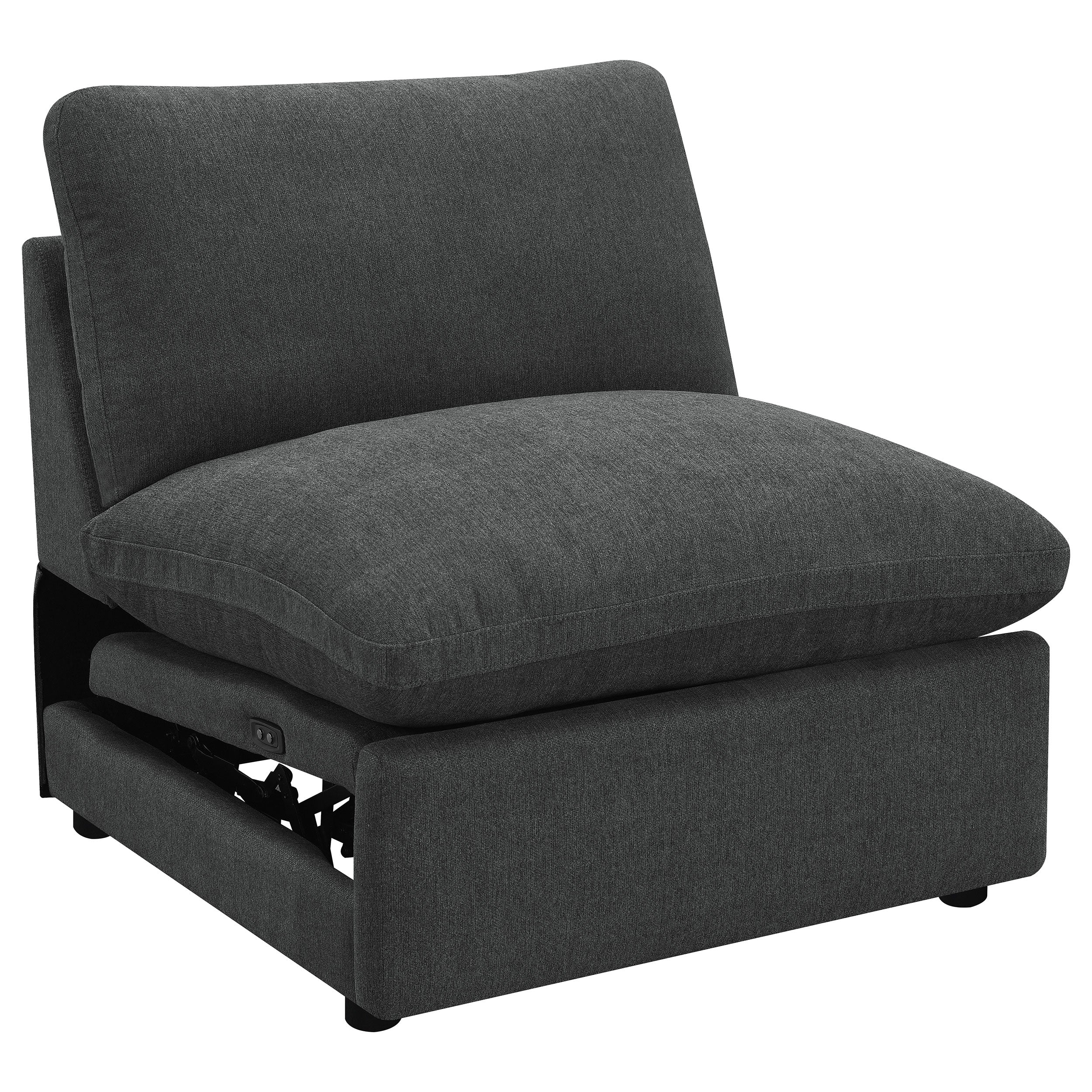 Collins 5-Piece Modular Power Reclining Sectional Dark Grey - Image 6